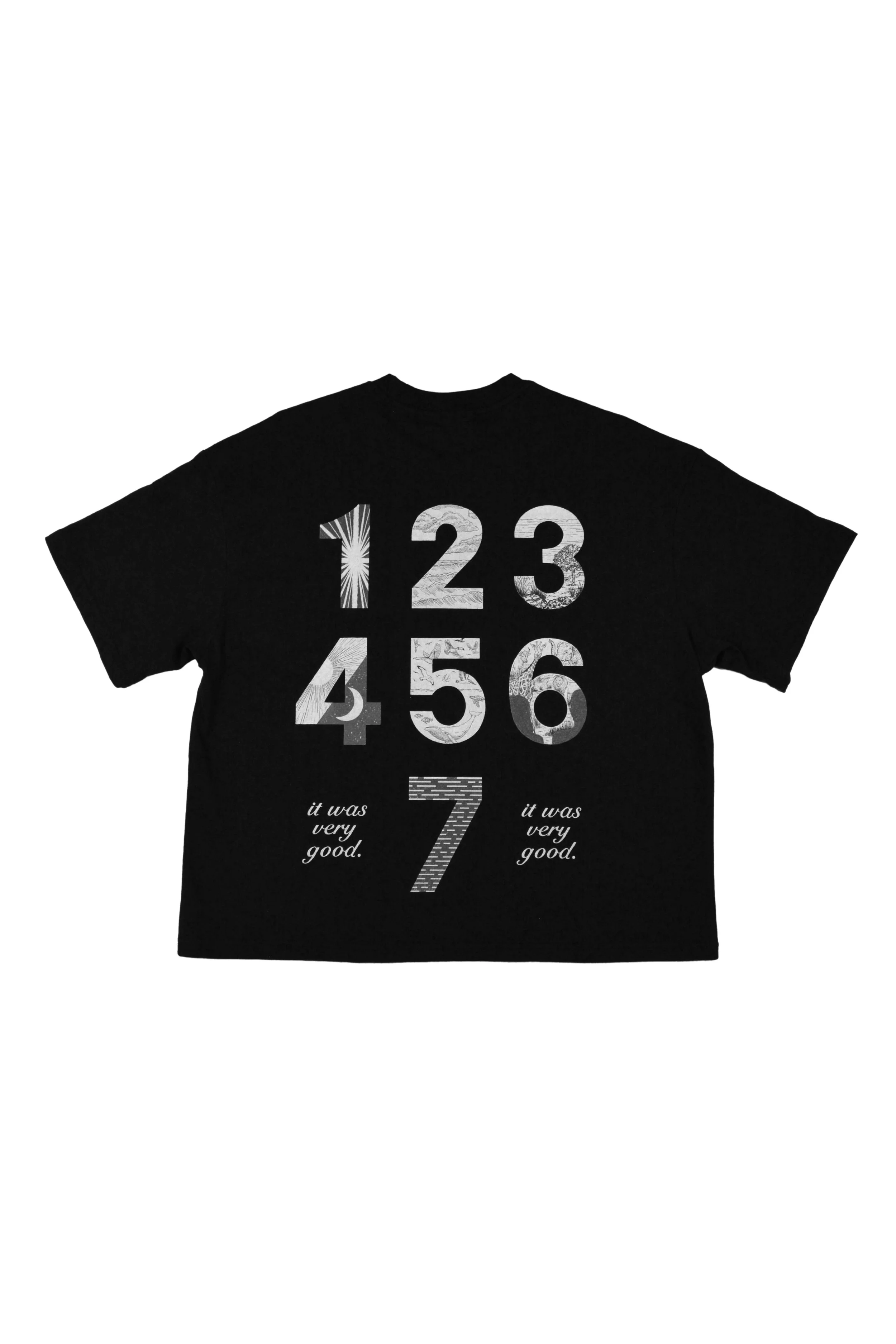 DAYS OF CREATION BOXY TEE - BLACK