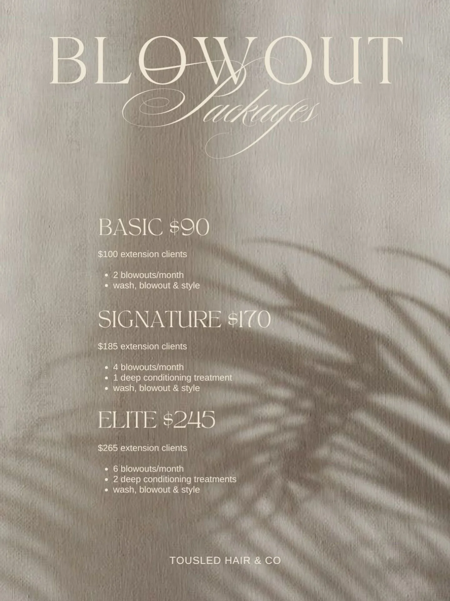 Introducing the blowout package ✨

 If you&rsquo;re an extension girlie dreading hair wash day or just wanting to indulge in a weekly blowout this monthly package is for you !

Space is limited for the month of February
 DM to book❤️

#blowout #blowo