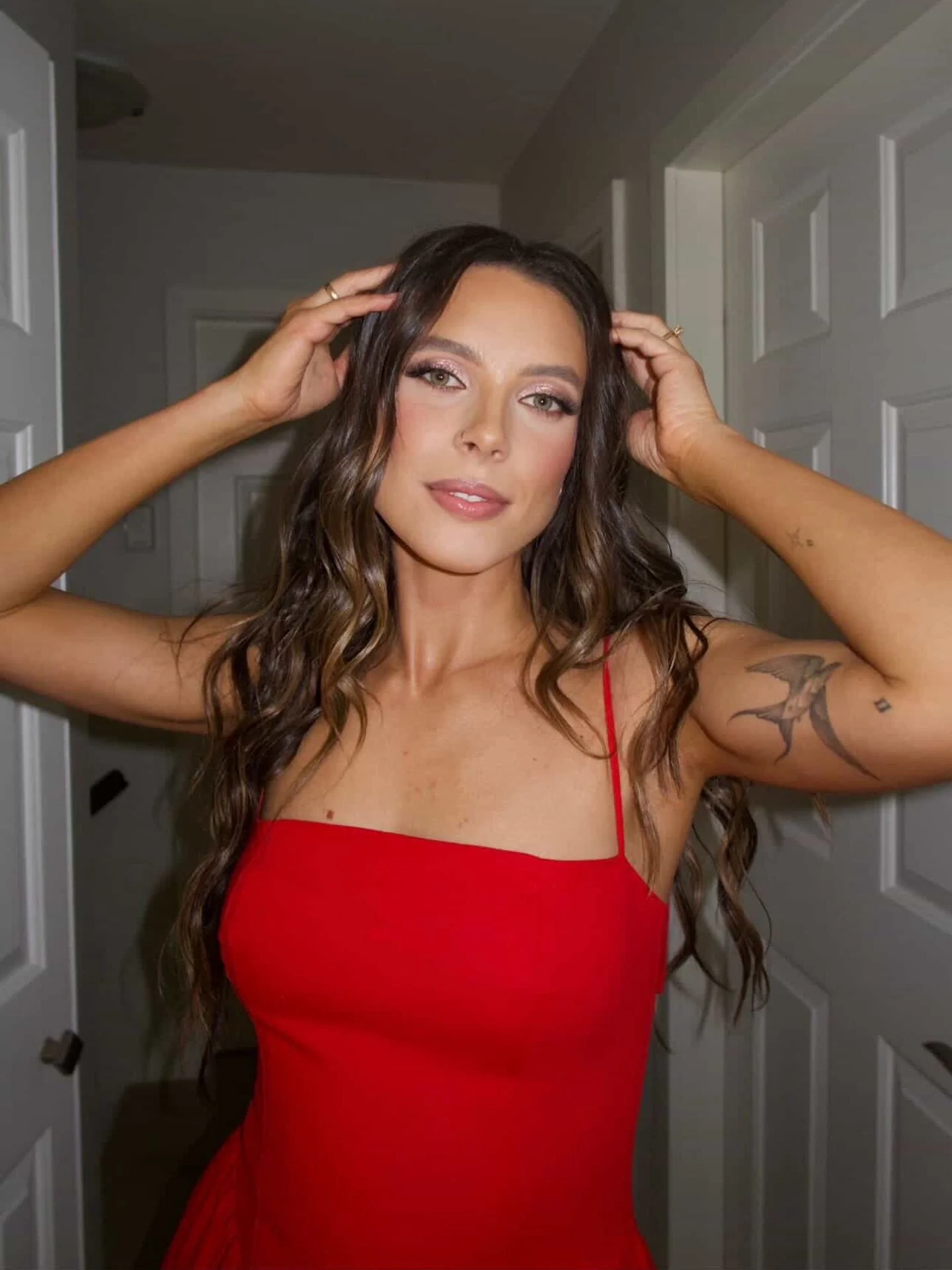 Hair for the stunning @annikacatharinamusic for @937jrcountry Boots &amp; babes ball ❤️🪩

Makeup 💄 @jaydakmakeup 
Tan 🌞 @goldenhunnitans 

#hairstylist #celebrityhairstylist