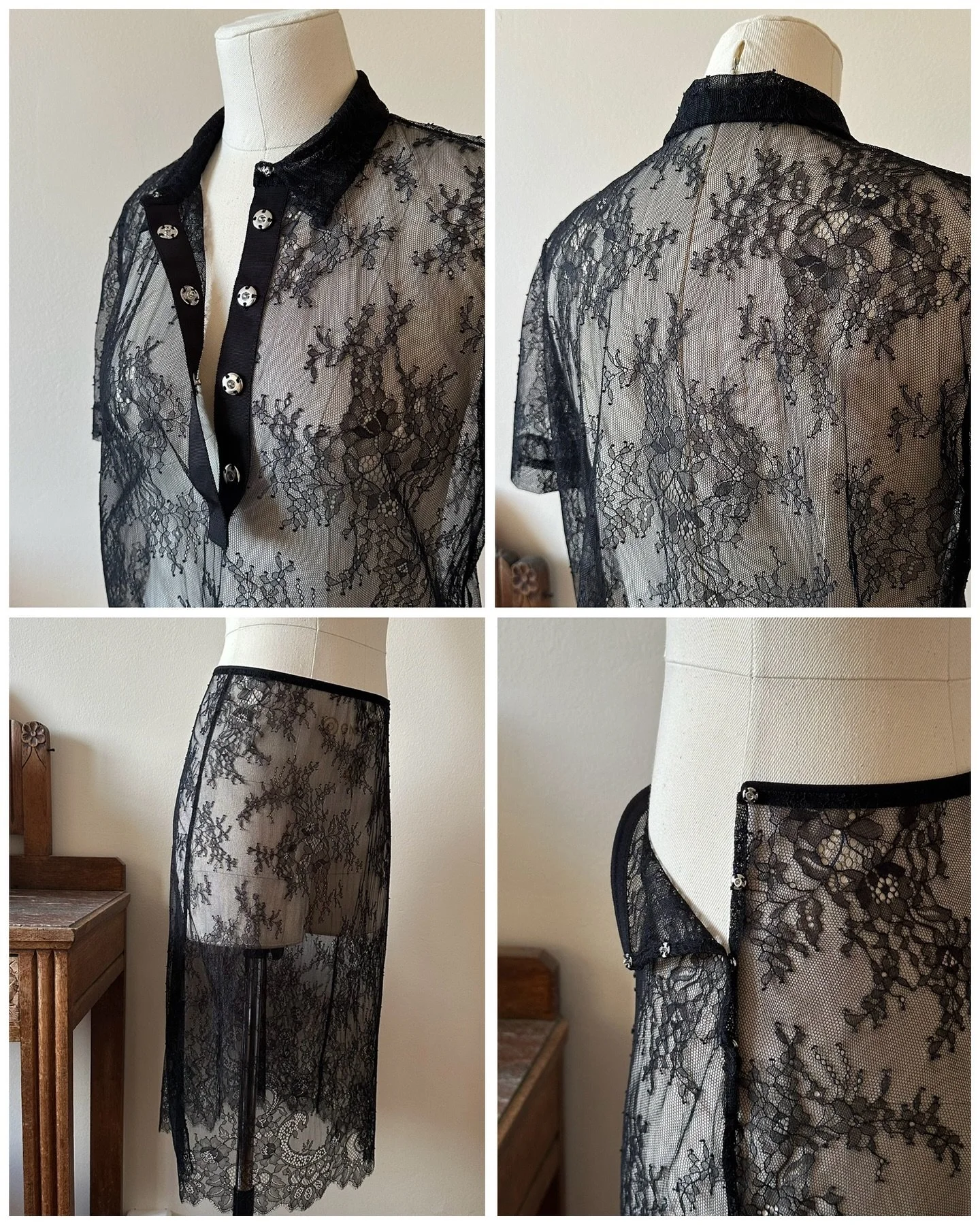 Luxury in every detail ✨ 
This skirt and top, made from exquisite French Dentelle de Calais, were created specially as unique, made-to-order pieces. 

The delicate lace, careful stitching, and thoughtful design combine to create timeless and effortle