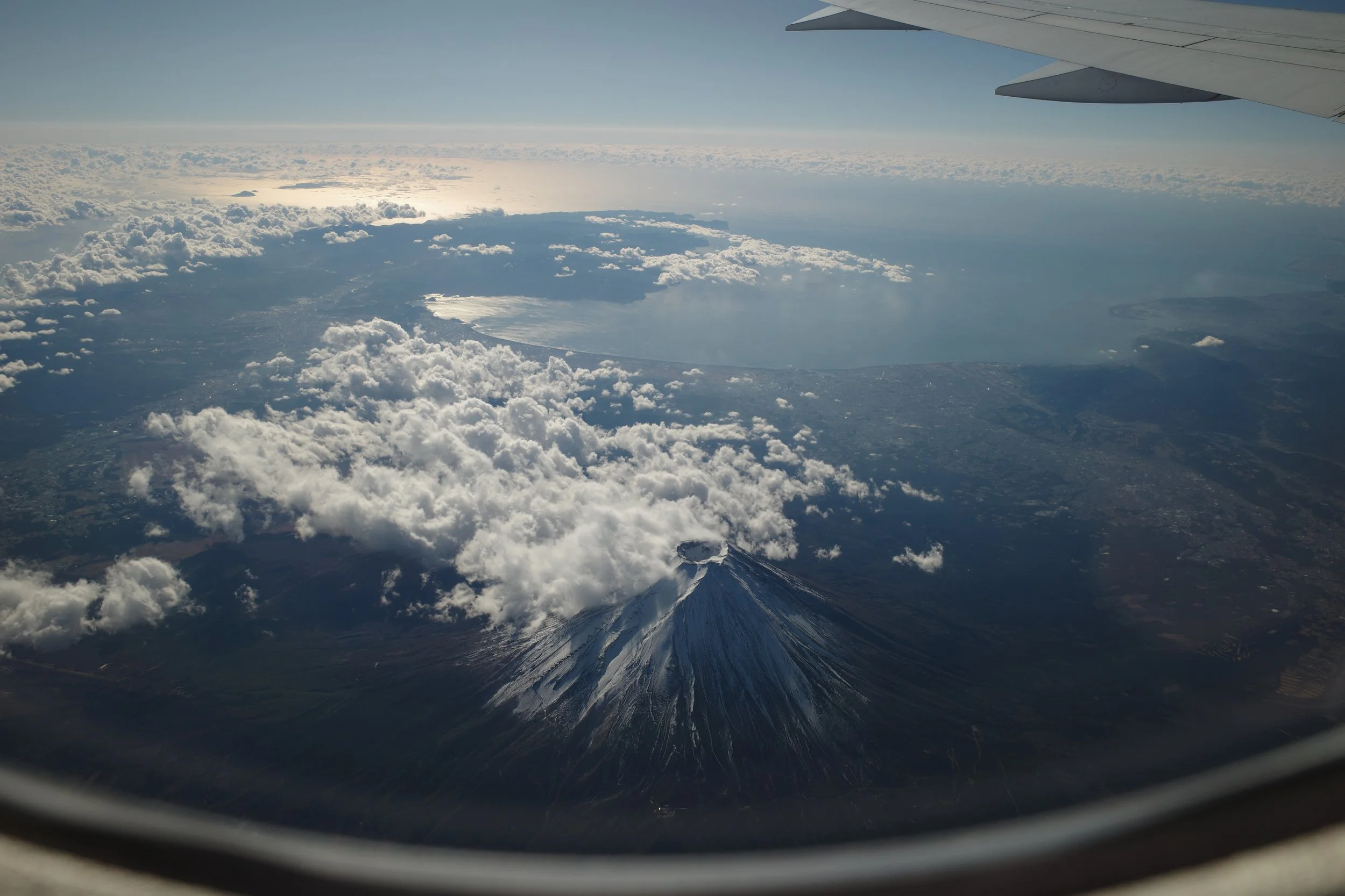 Fuji Mountain above the sky
