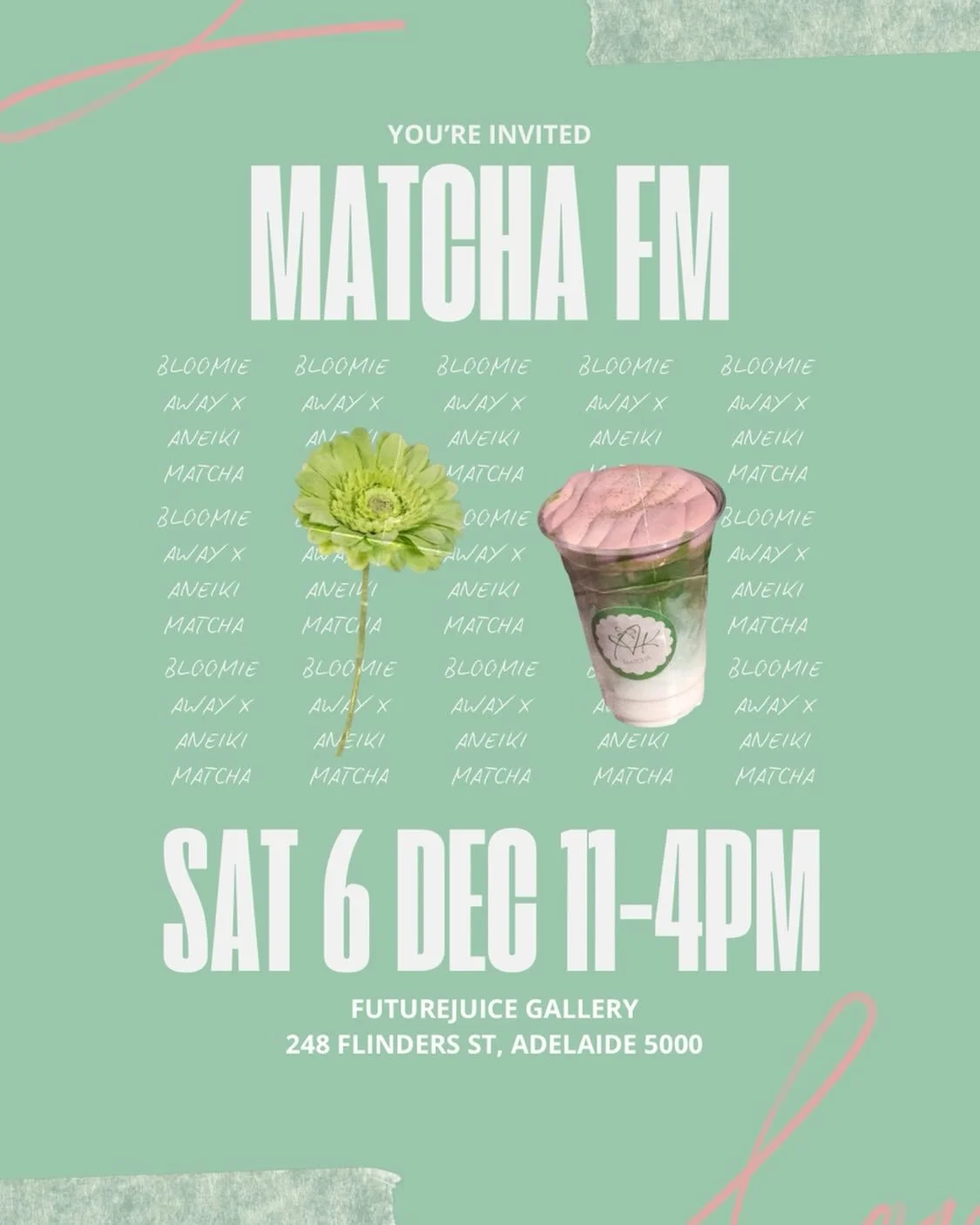 super excited for this !!! 

come meet us irl; there will be tunes, stems and ofc matcha 🍵 not to be missed!

pop up by @matcha__fm @aneiki.matcha 

link for tix in bio x