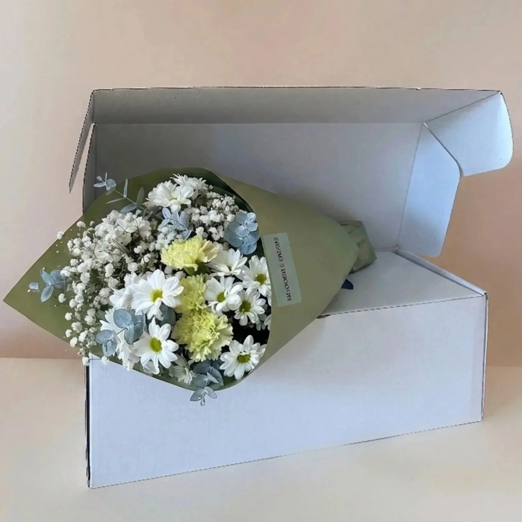 The Bloomie | Signature White & Green Timeless Flower Arrangement Adelaide