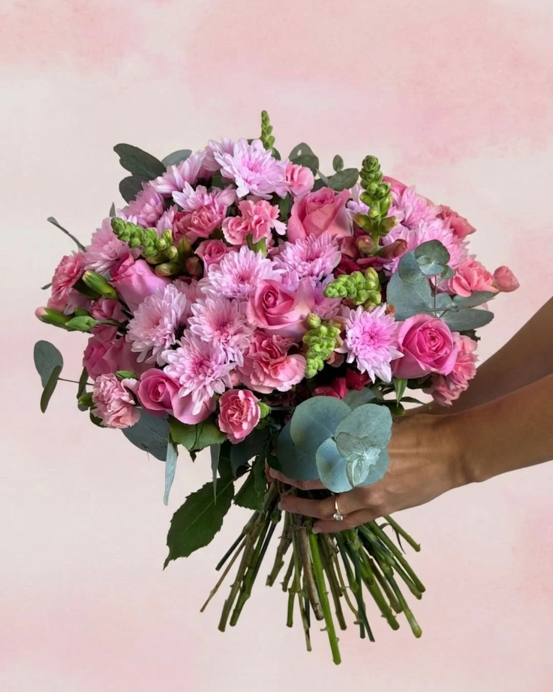"Thank You, Mum" Pink Mother's Day Bouquet  — Flower Delivery Adelaide