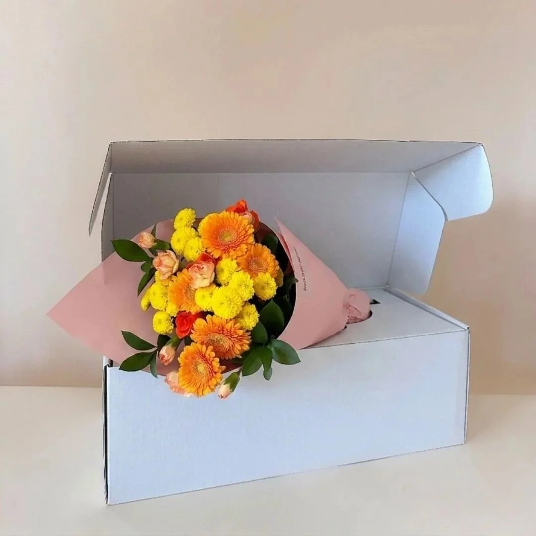 The Glow | Bright Orange & Yellow Flower Arrangement Adelaide