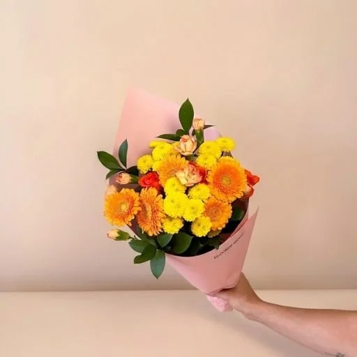 The Glow | Bright Orange & Yellow Flower Arrangement Adelaide
