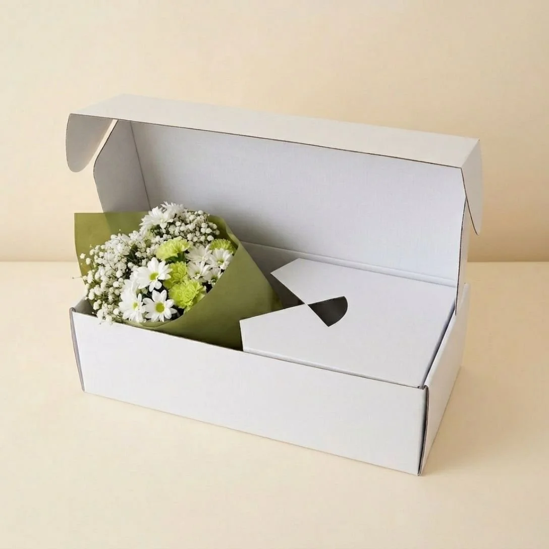 The Bloomie | Signature White & Green Timeless Flower Arrangement Adelaide