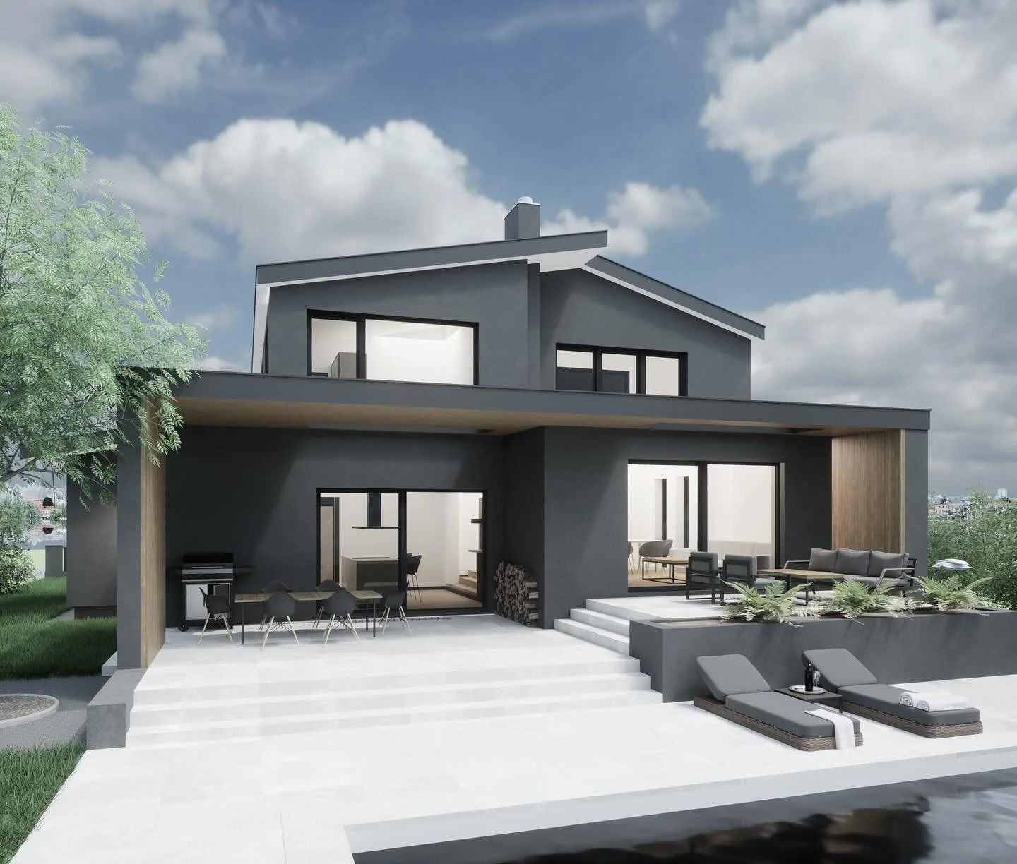 Aus Alt mach Neu &hellip; dieses Bestandshaus aus den 60er Jahren wird gerade von zwei eifrigen Bauherren mit viel Liebe zum Detail neu definiert. Das Architektenhaus hat bereits vom damaligen Planer einen spannenden Grundriss verpasst bekommen, den 