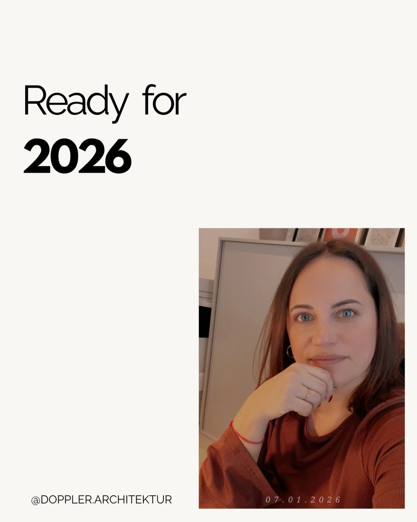 Start ins Arbeitsjahr 2026! ✨
Ein neues Jahr voller frischer Ideen, mutiger Pl&auml;ne und spannender Begegnungen. Ich freue mich auf inspirierende Projekte, neue Kontakte und alles, was gemeinsam wachsen darf. Auf ein 2026 voller Neugier, Kreativit&