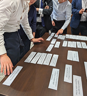 Layers at training workshop working on a table top exercise
