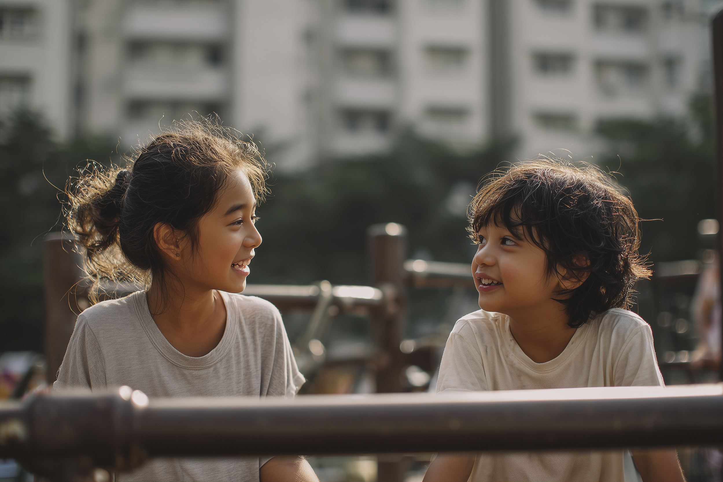 Sibling at a playground
