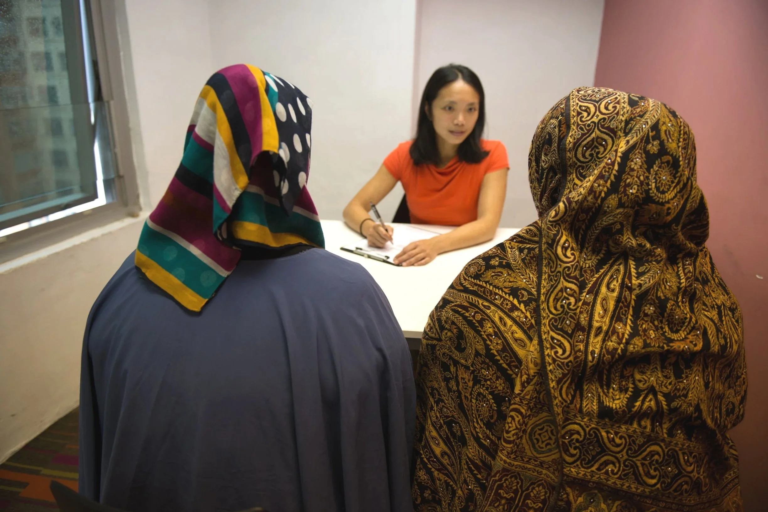 ASK staff meeting with clients