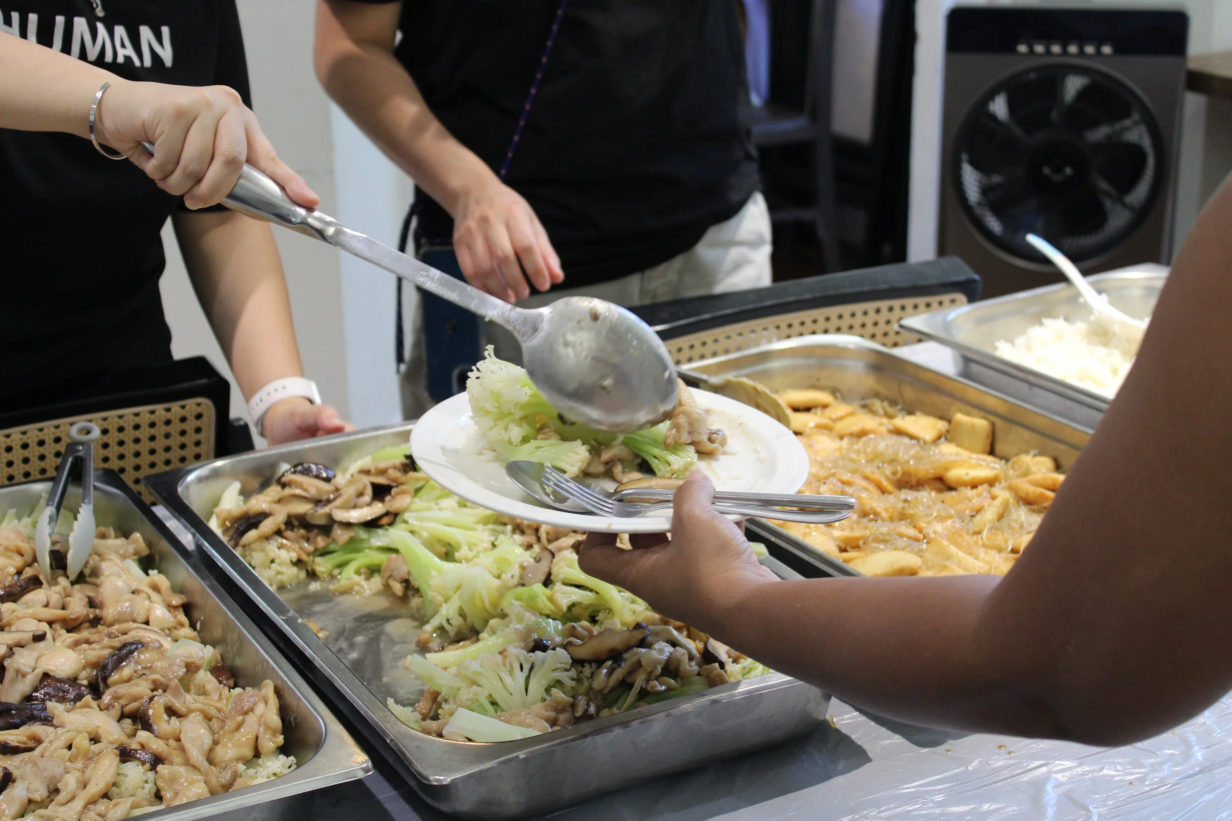 Food being served