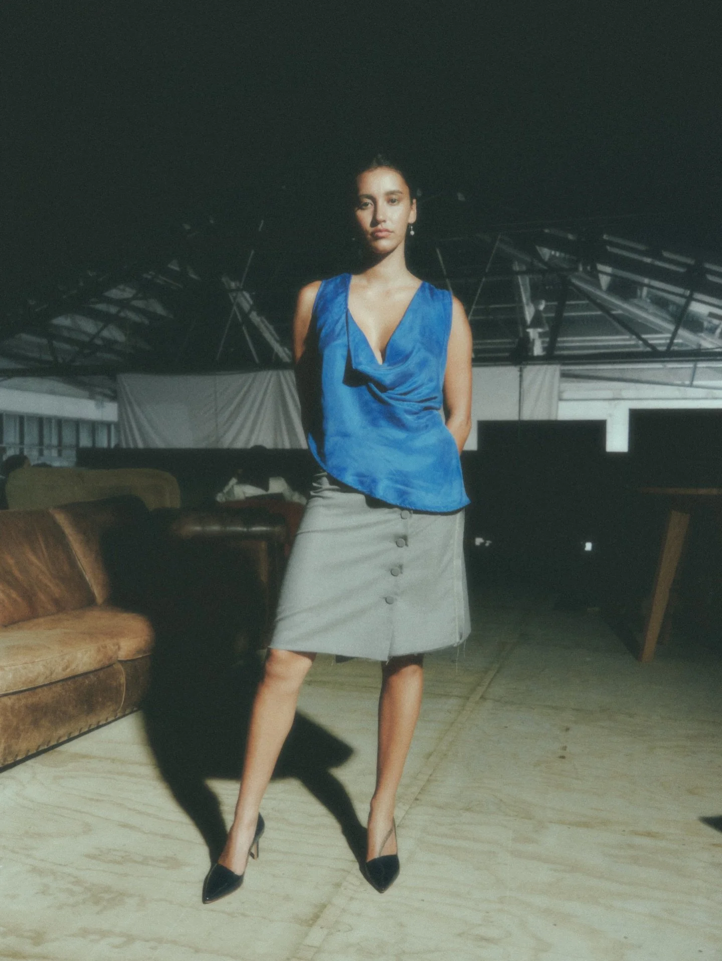 BURNING OAK, NOVEMBER Look 8 details
Sandwashed cupro draped blouse
Wool Maya skirt 

~blouse available to shop via dm~

Producer &amp; Head Makeup @jesslouisemacrae 
Photography @joshszeto_ 
Head Operations @rohannarastkar 
Head Hair @doh_rah_28 @ur