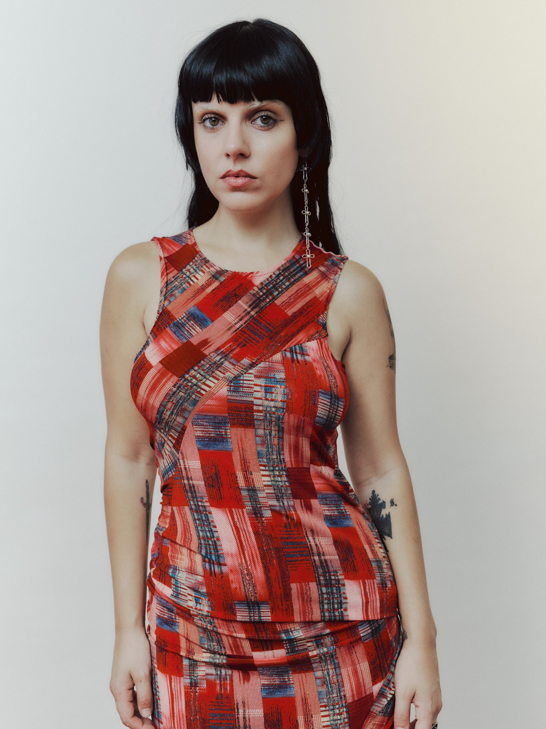 Daf Nimkovsky Woman in Red Wabi Dress Front