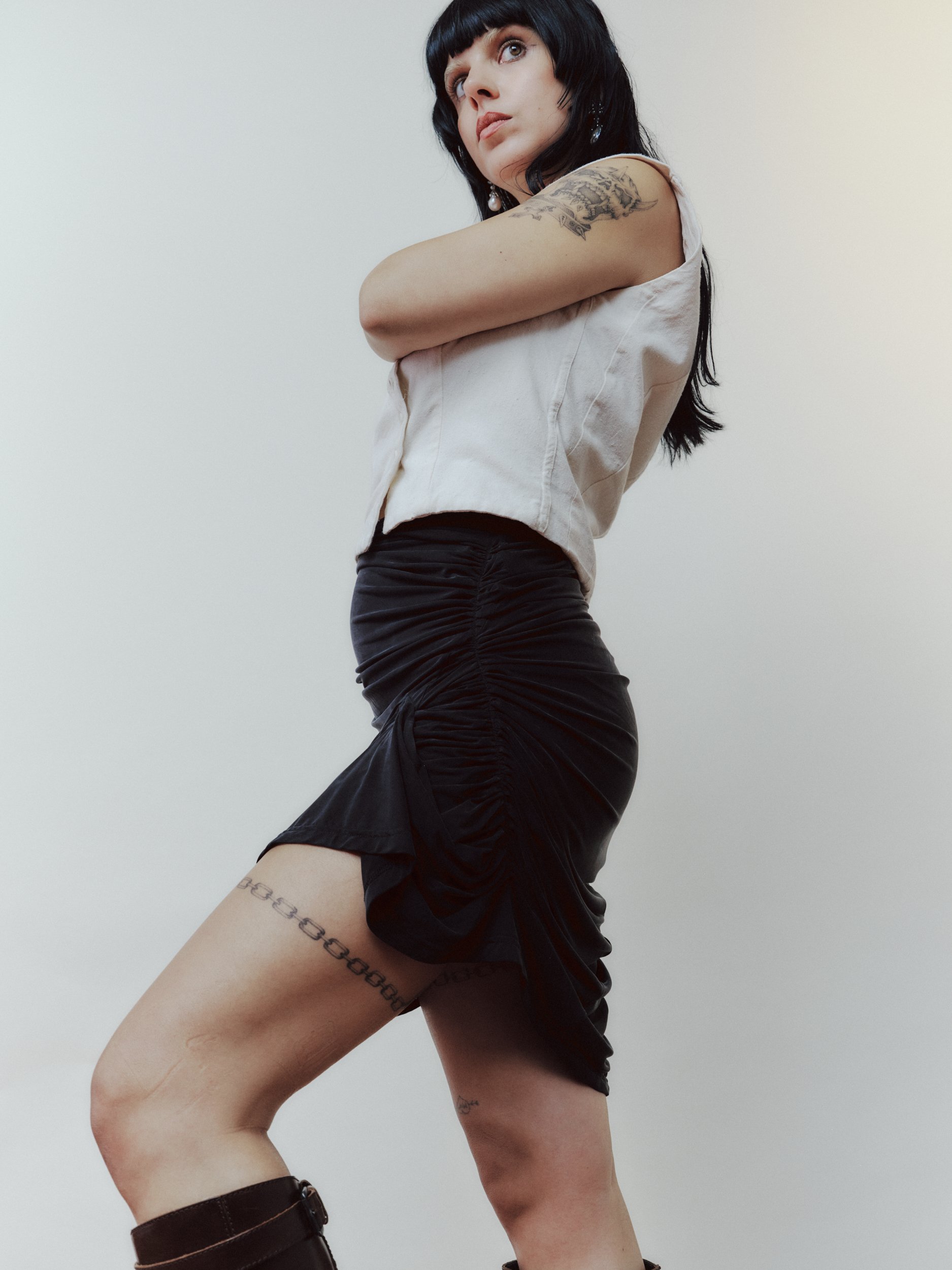 Wabi Mini Skirt in Cupro