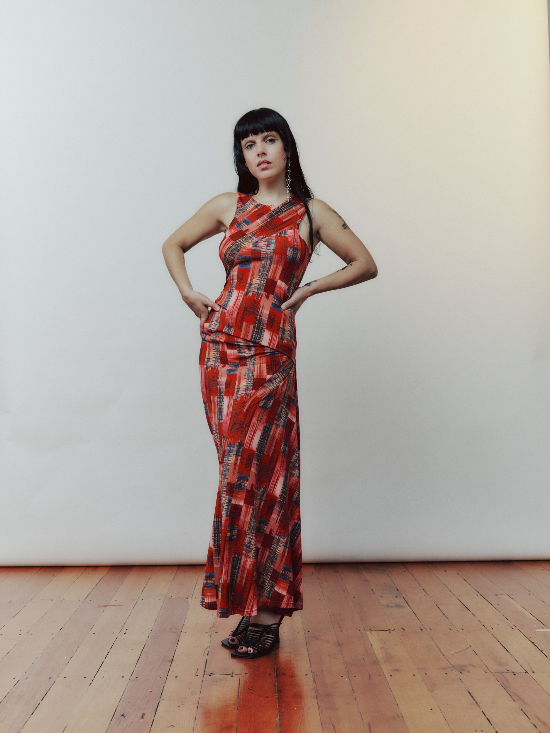 Daf Nimkovsky Woman in Red Wabi Dress Front