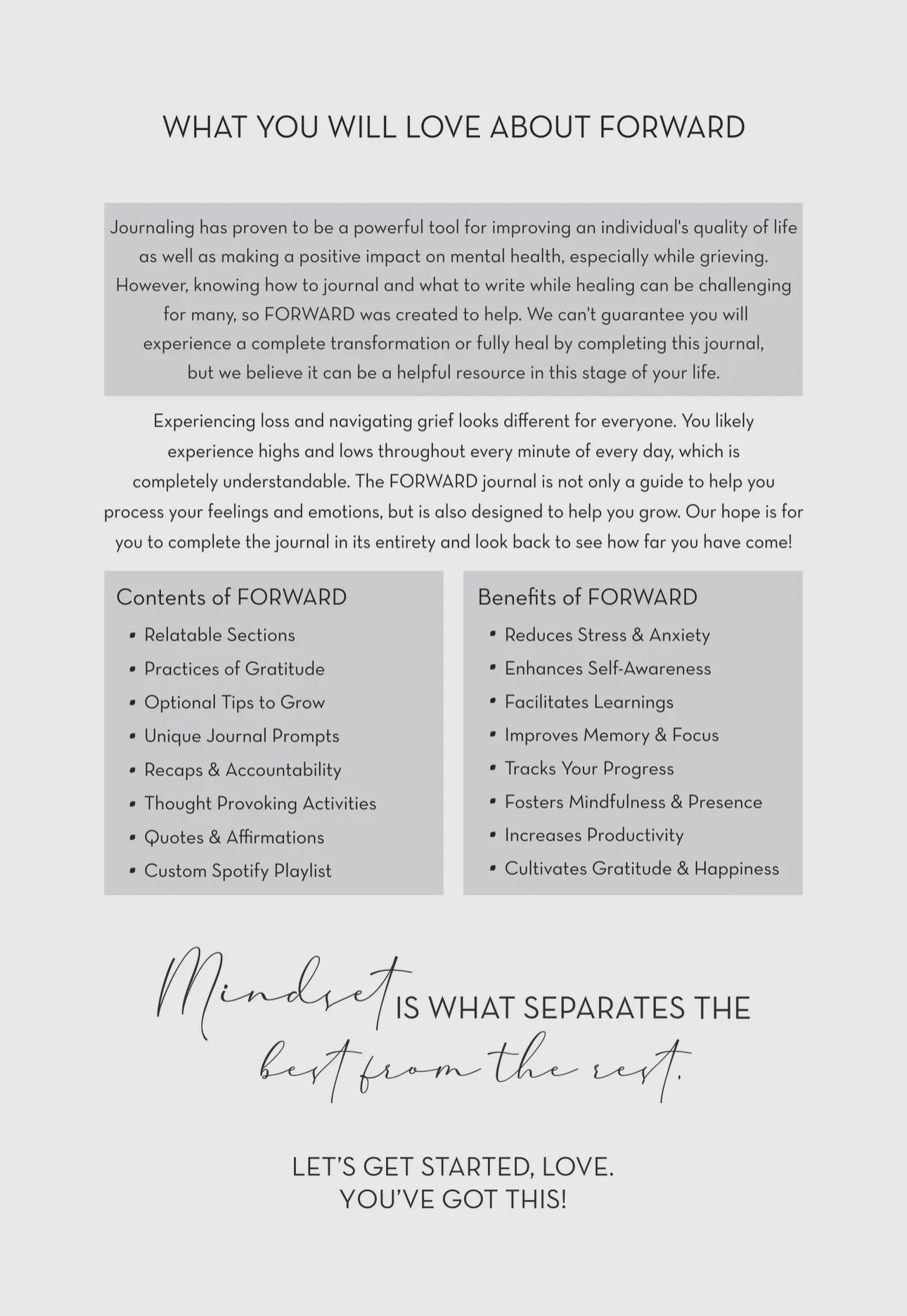 FORWARD - A Grief & Loss Journal