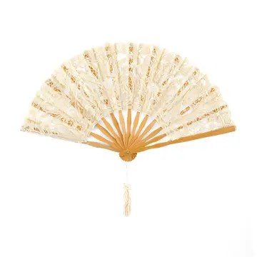 Vintage Lace and Bamboo Hand Fan