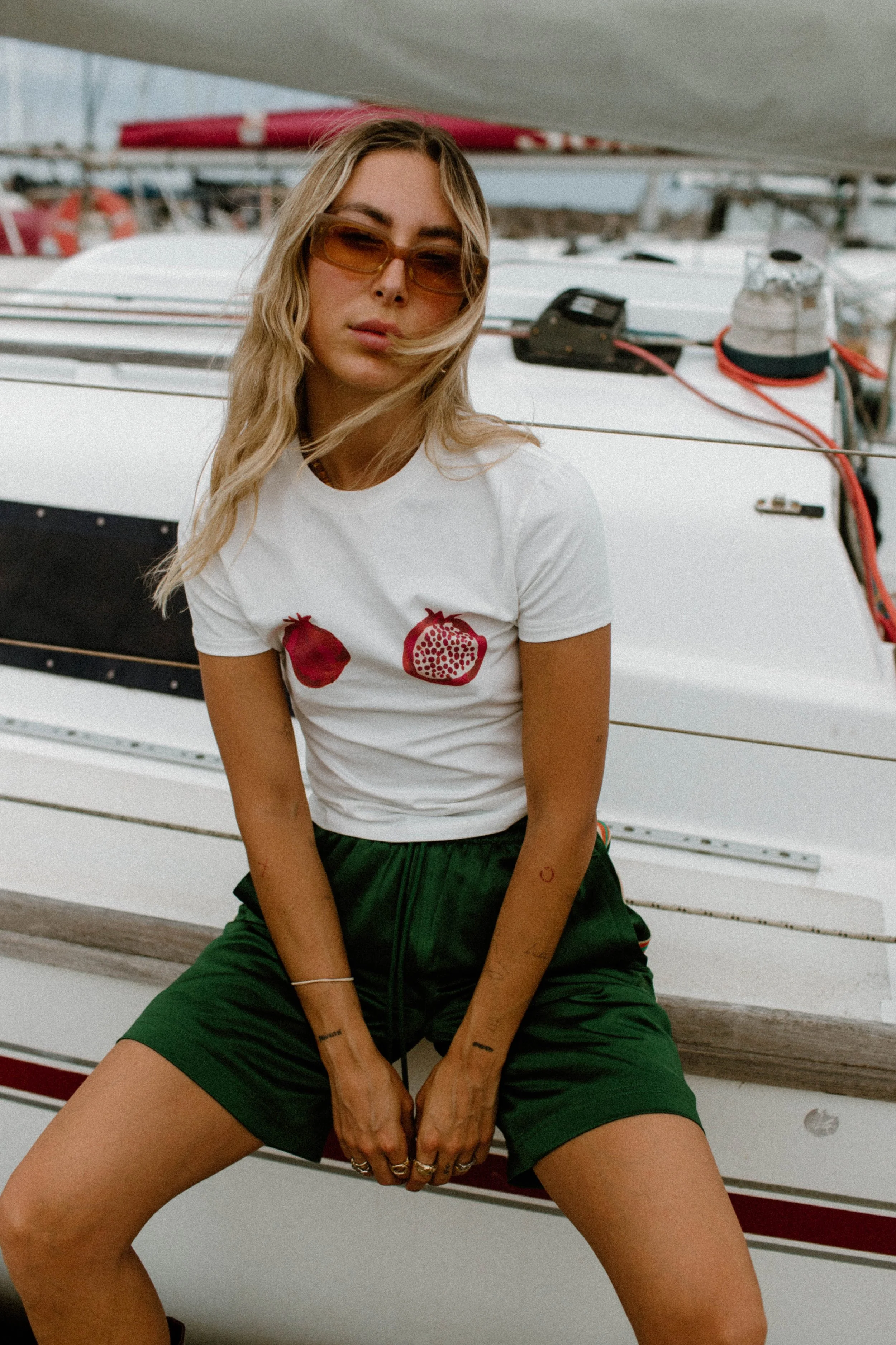 pomegranate baby tee