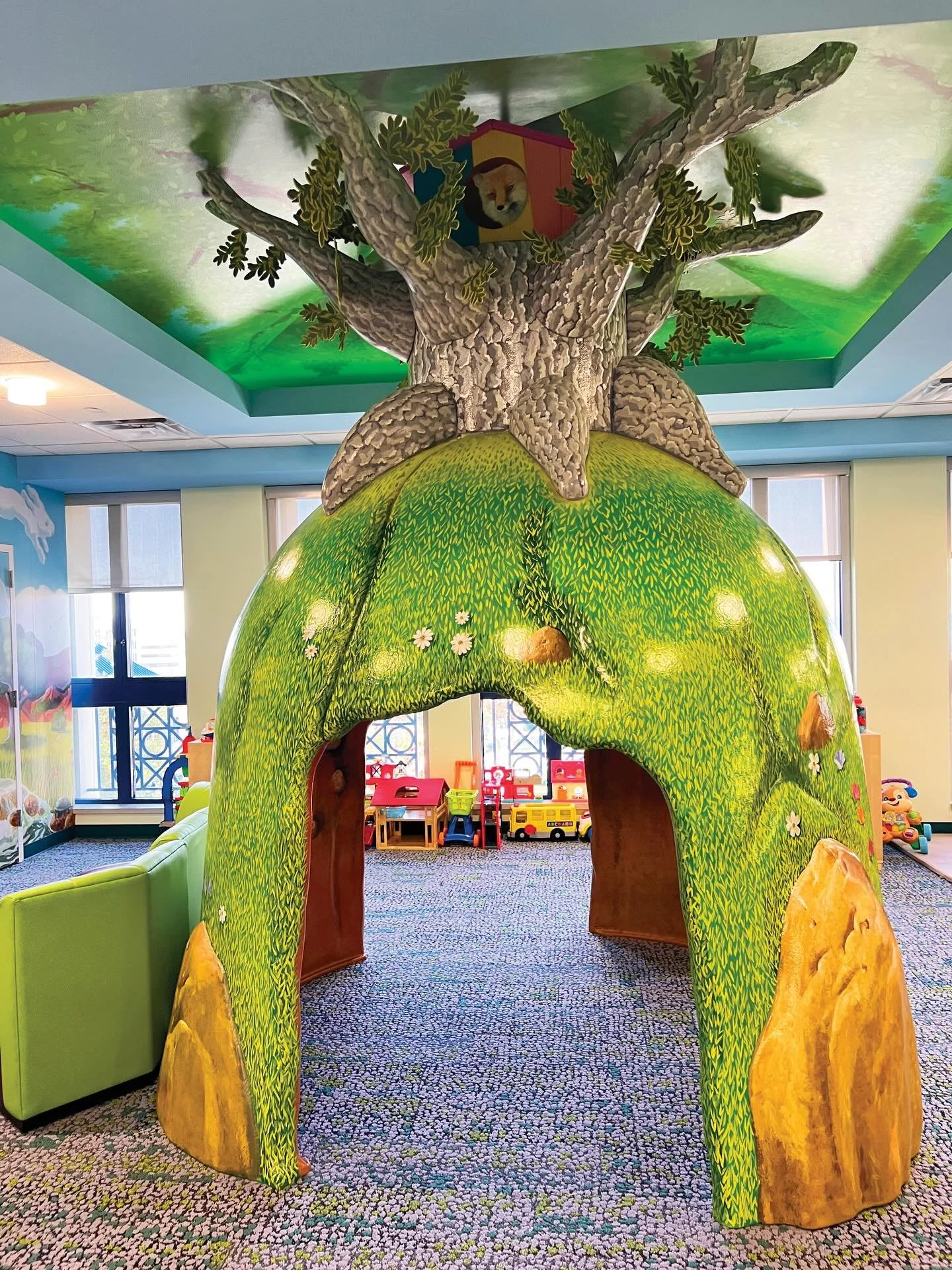 It is time to play! Inside the Cook Children&rsquo;s Fort Worth Playroom, adventure is waiting. @cookchildrensglobal #characterfarms