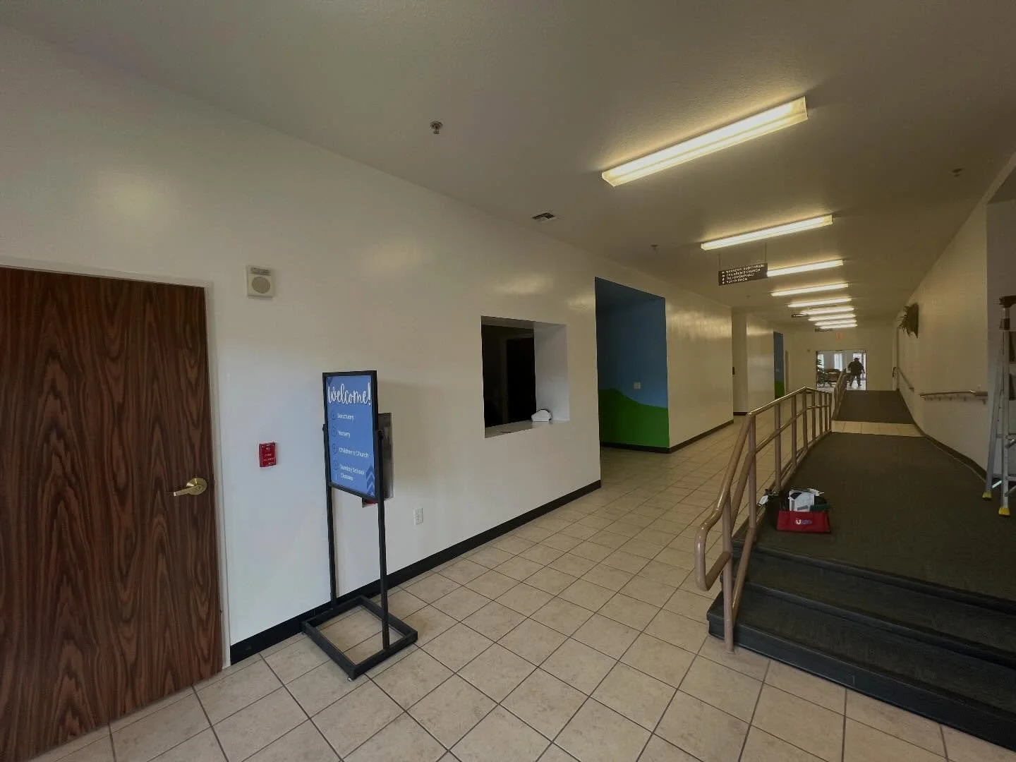 Before and After. What a difference a wall makes! Finishing up our latest install at Joshua Baptist Church. #characterfarms