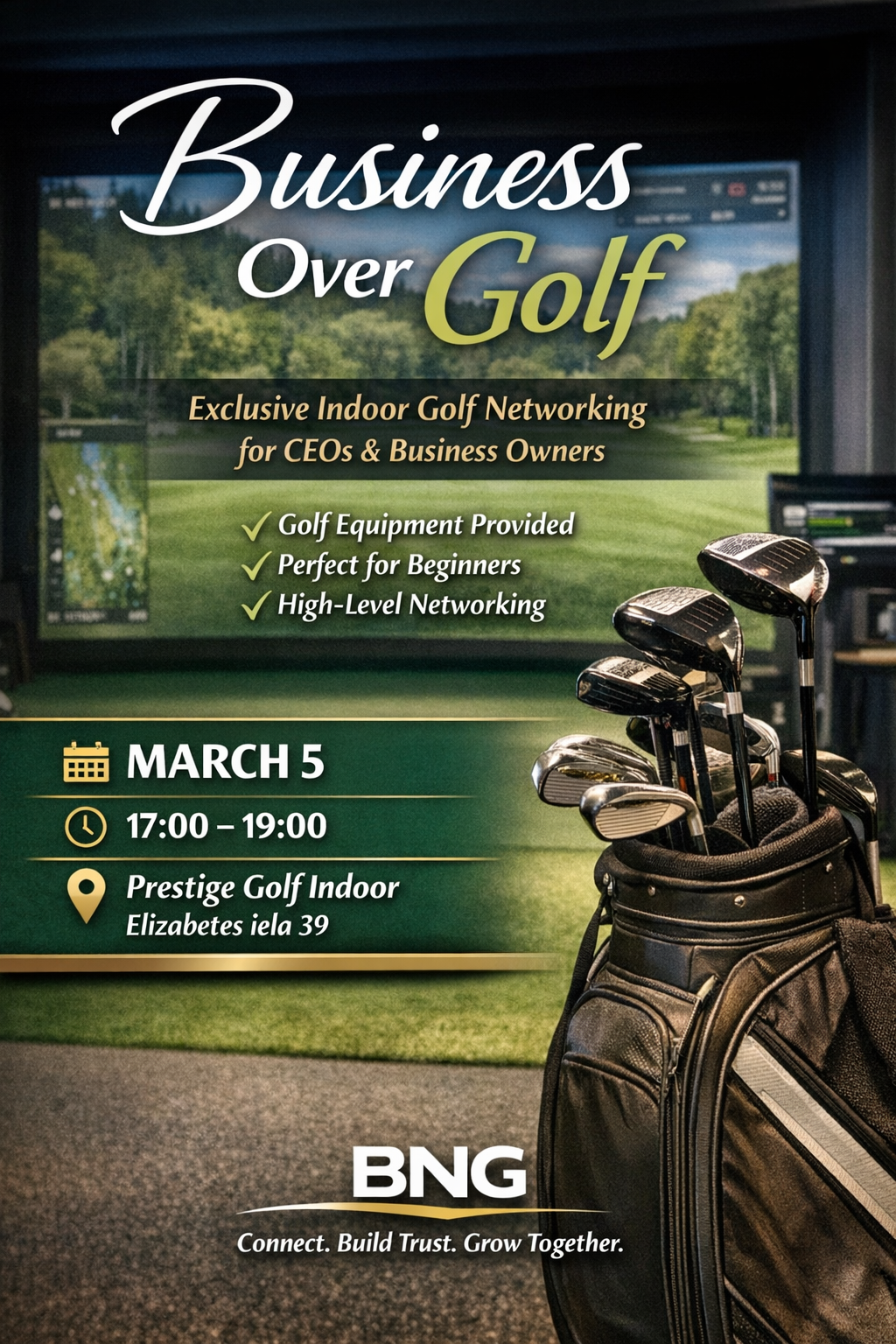 BNG Business Over Golf – Indoor Golf Experience