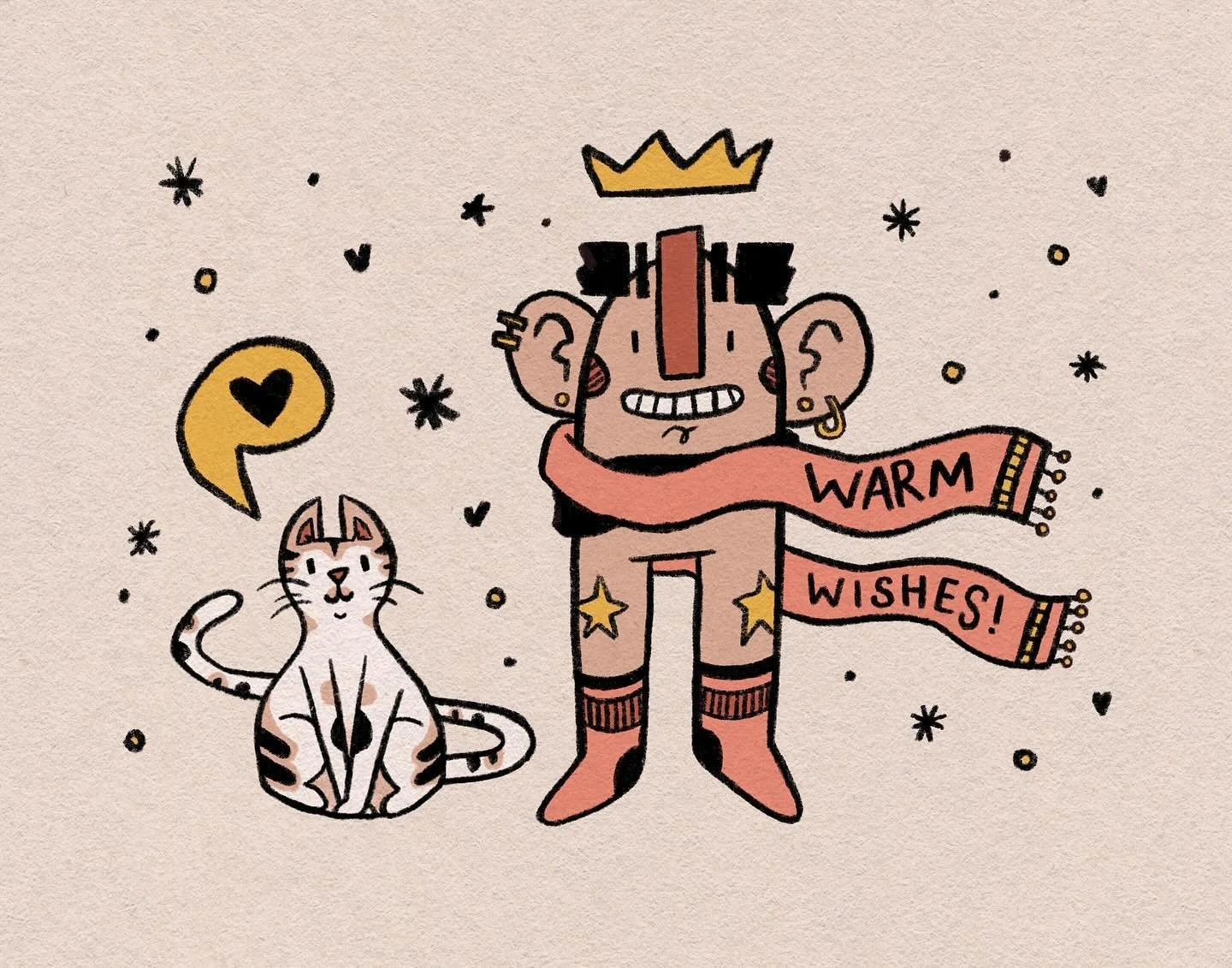 I guess I can share the final draft of my holiday card at this point 🎁
I&rsquo;m not gonna say it&rsquo;s a family portrait and I&rsquo;m also not gonna say it&rsquo;s not a family portrait