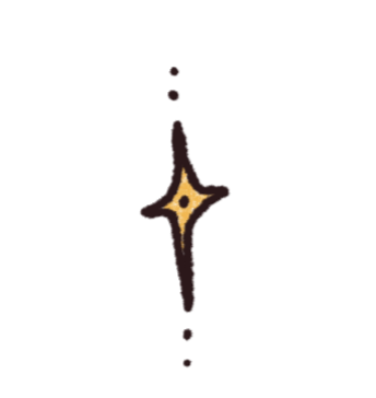 A stylized depiction of a shining star or spark with a dark background.