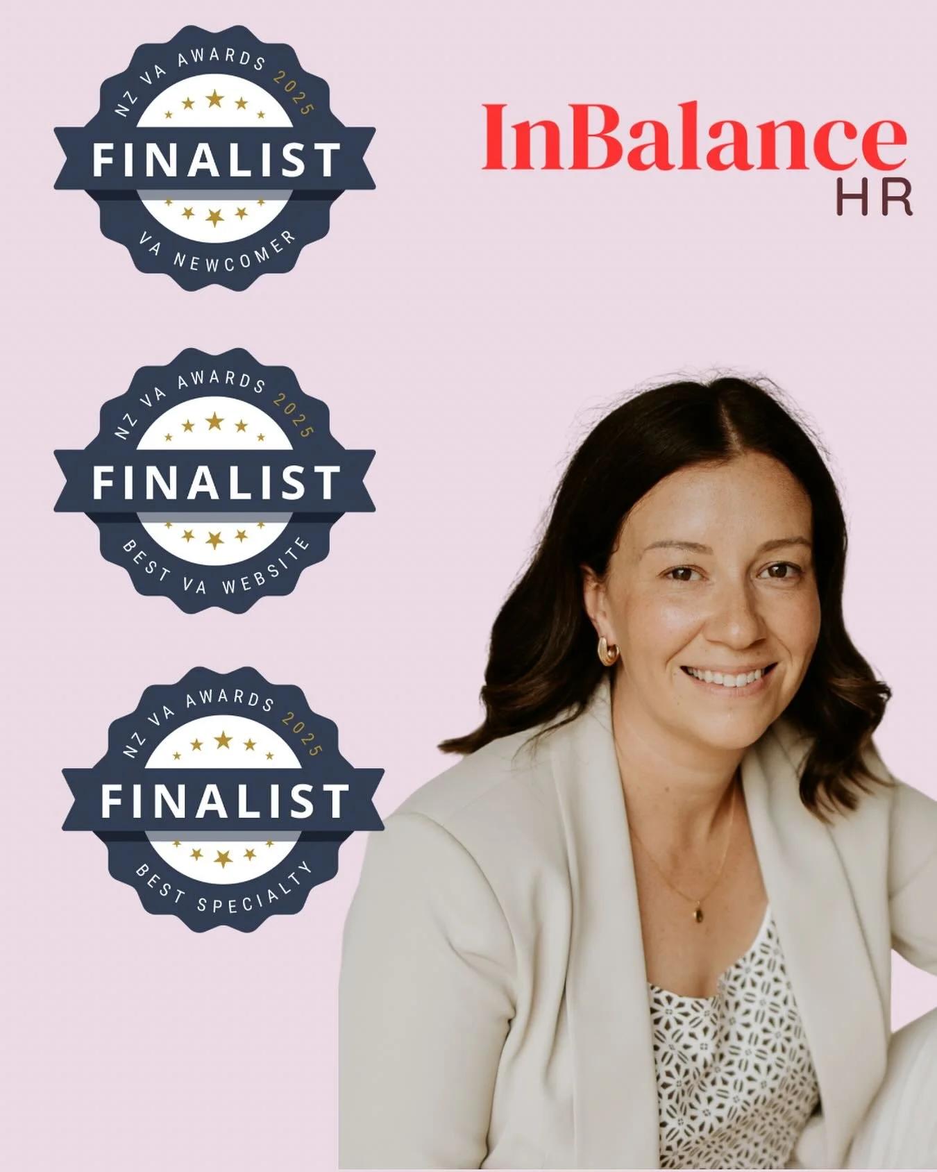 Keeping it short and sweet 🥰

Stoked to have been announced as a finalist in the @seea.portal NZ Virtual Assistant Business Awards this year!

I&rsquo;d never met or even heard of a Virtual HR Managers, so this journey has been scary but exciting an