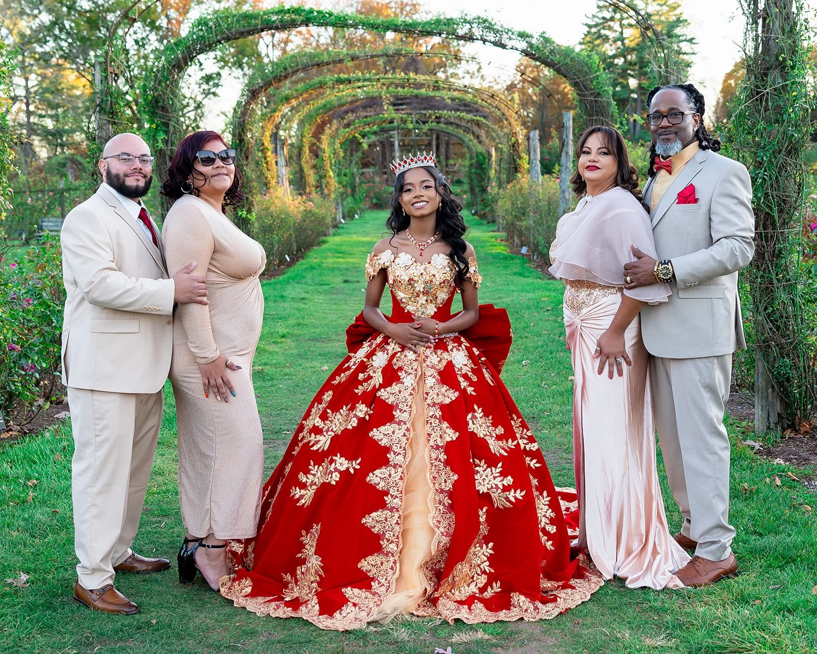 Red and Gold Quinceañera 