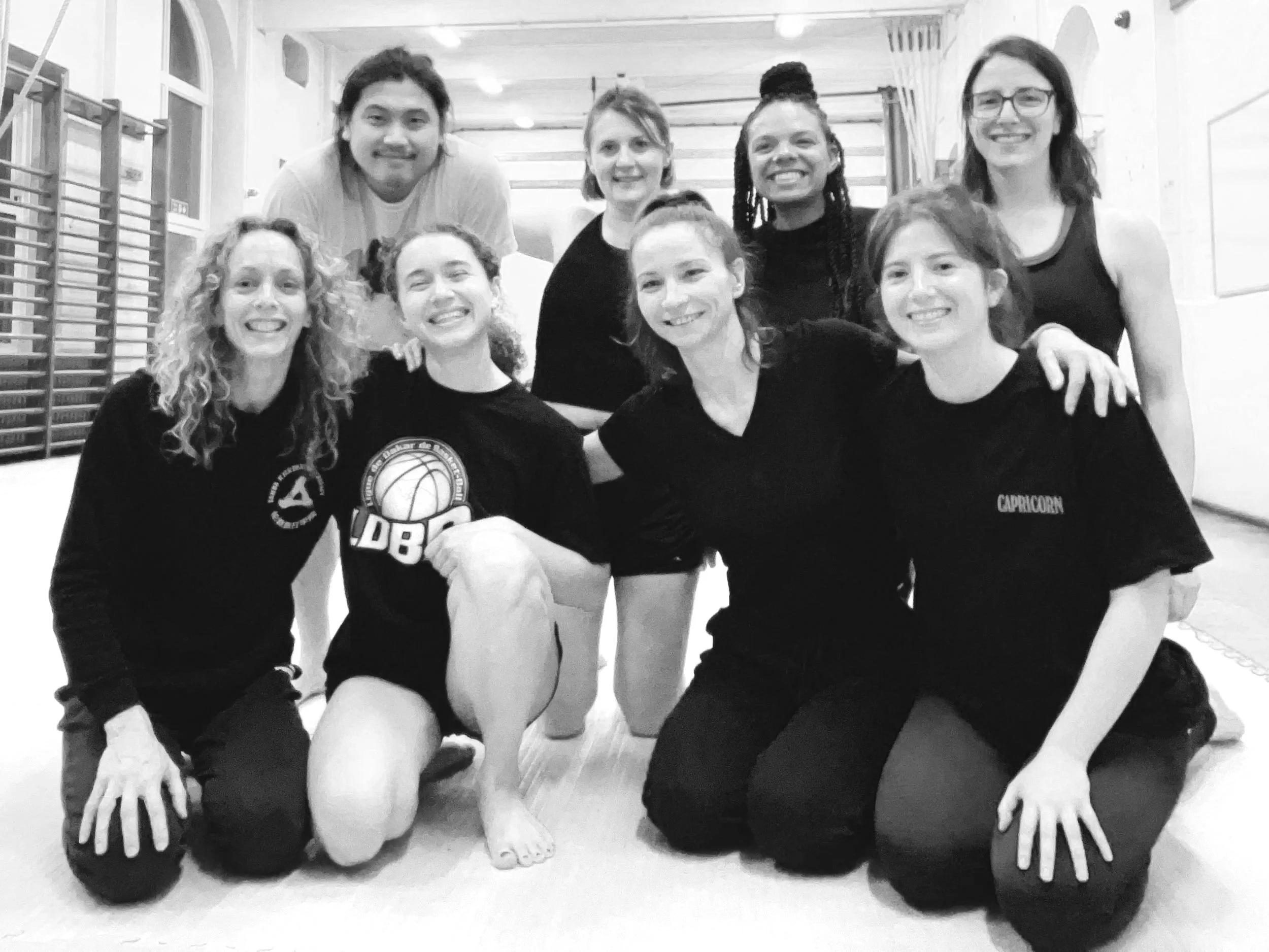 Self-defence students smiling together after a class