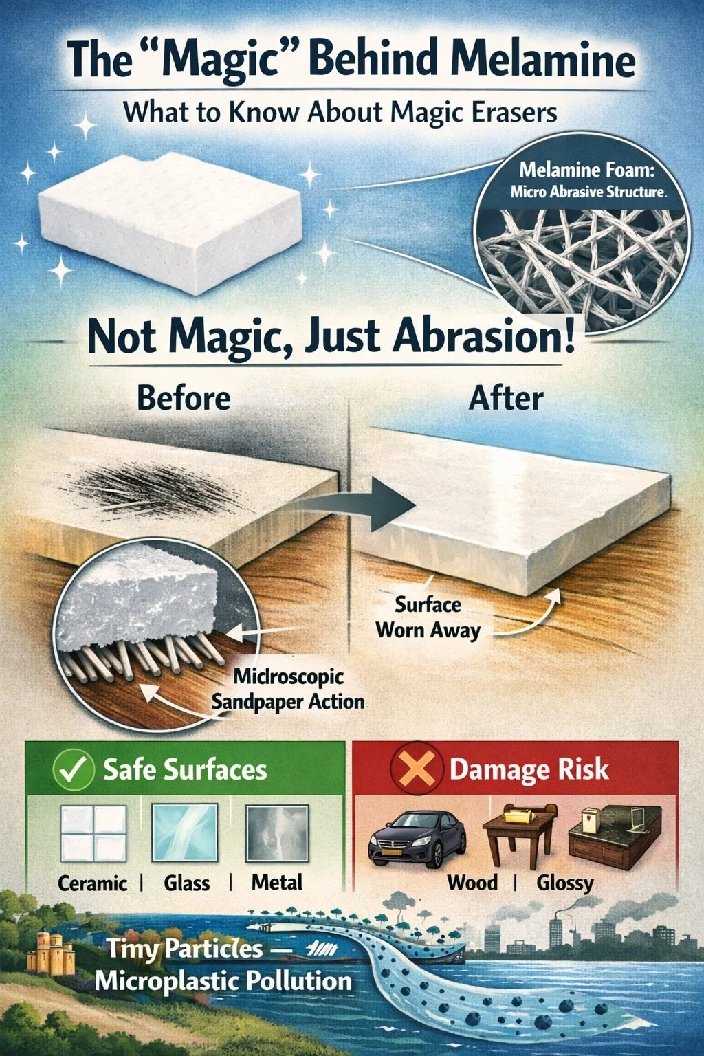 The "magic" behind melamine: What to know about Magic Erasers