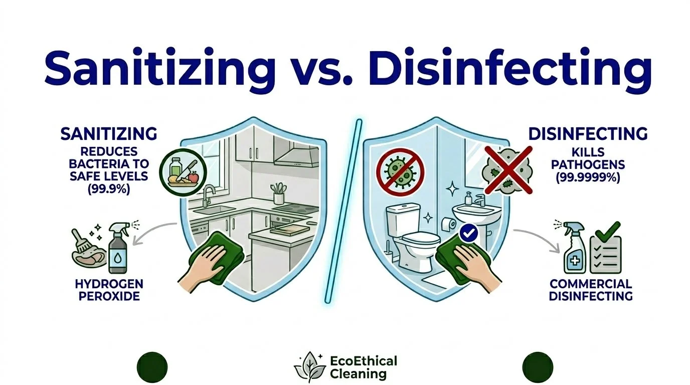 Sanitizing vs. Disinfecting: What's the Difference and When Does Each Actually Matter?