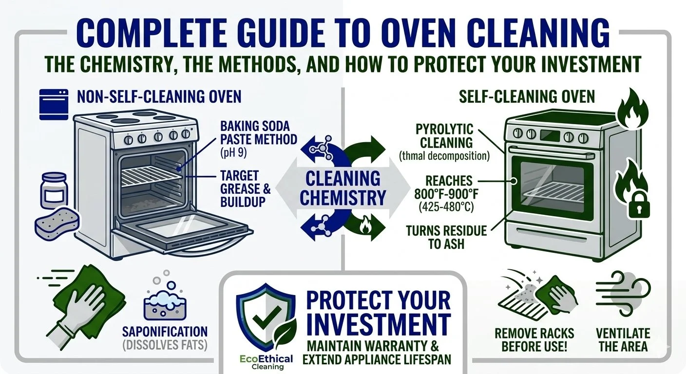 Complete guide to oven cleaning: The chemistry, the methods, and how to protect your investment