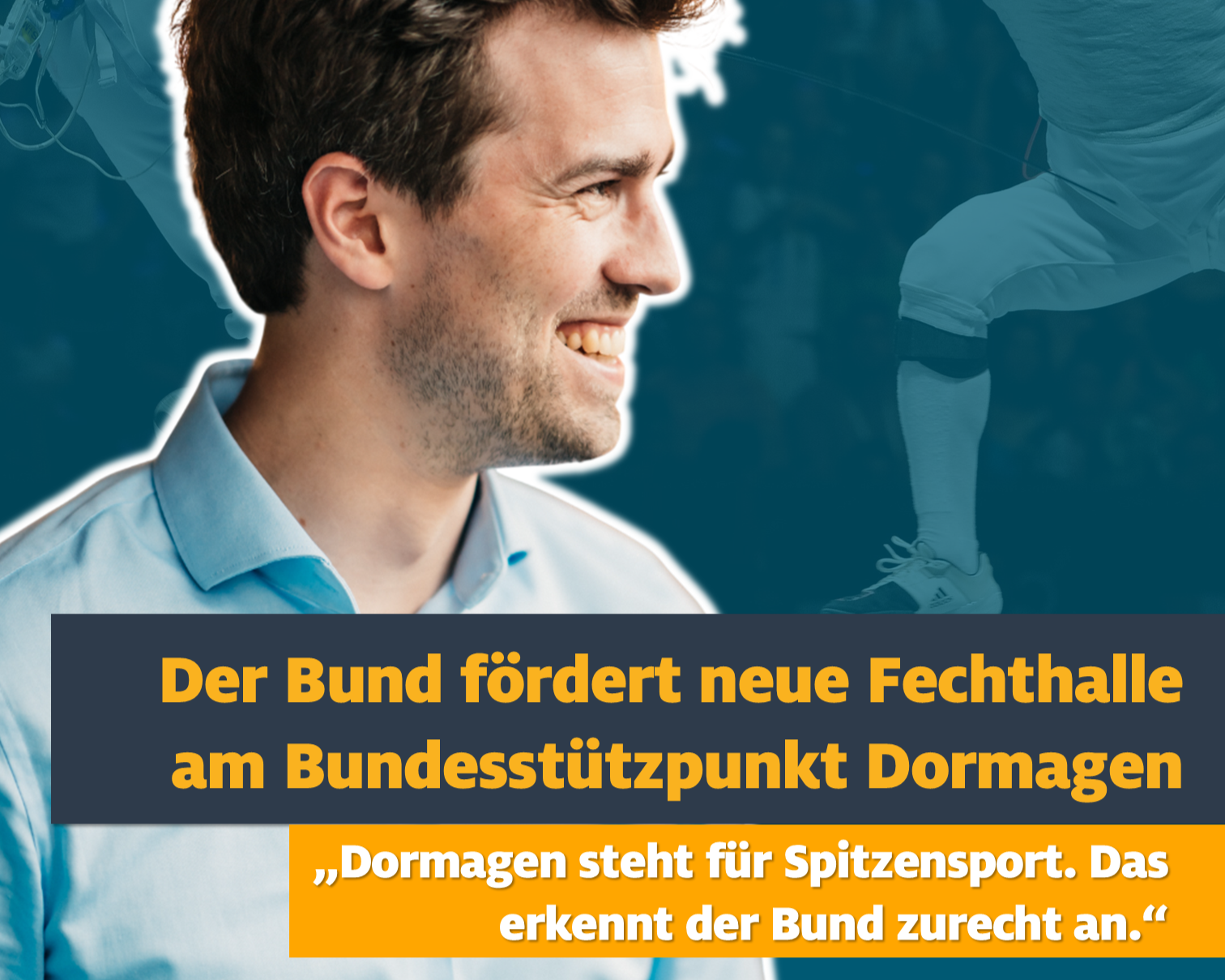 Bund fördert neue Fechthalle in Dormagen – Carl-Philipp Sassenrath: Starke Unterstützung für den Spitzensport vor Ort