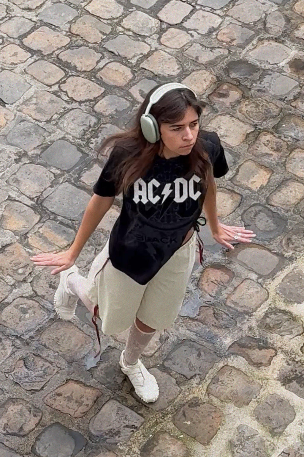 M Upcycled Dance T-shirt AC DC