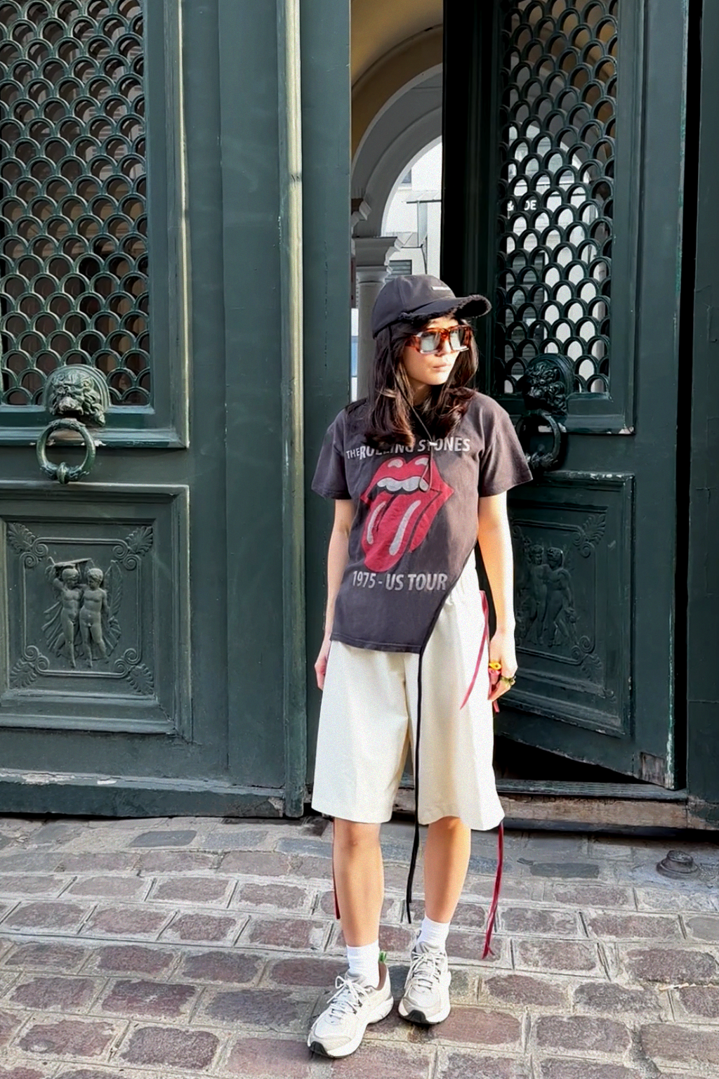 S Upcycled Dance T-shirt Rolling Stones