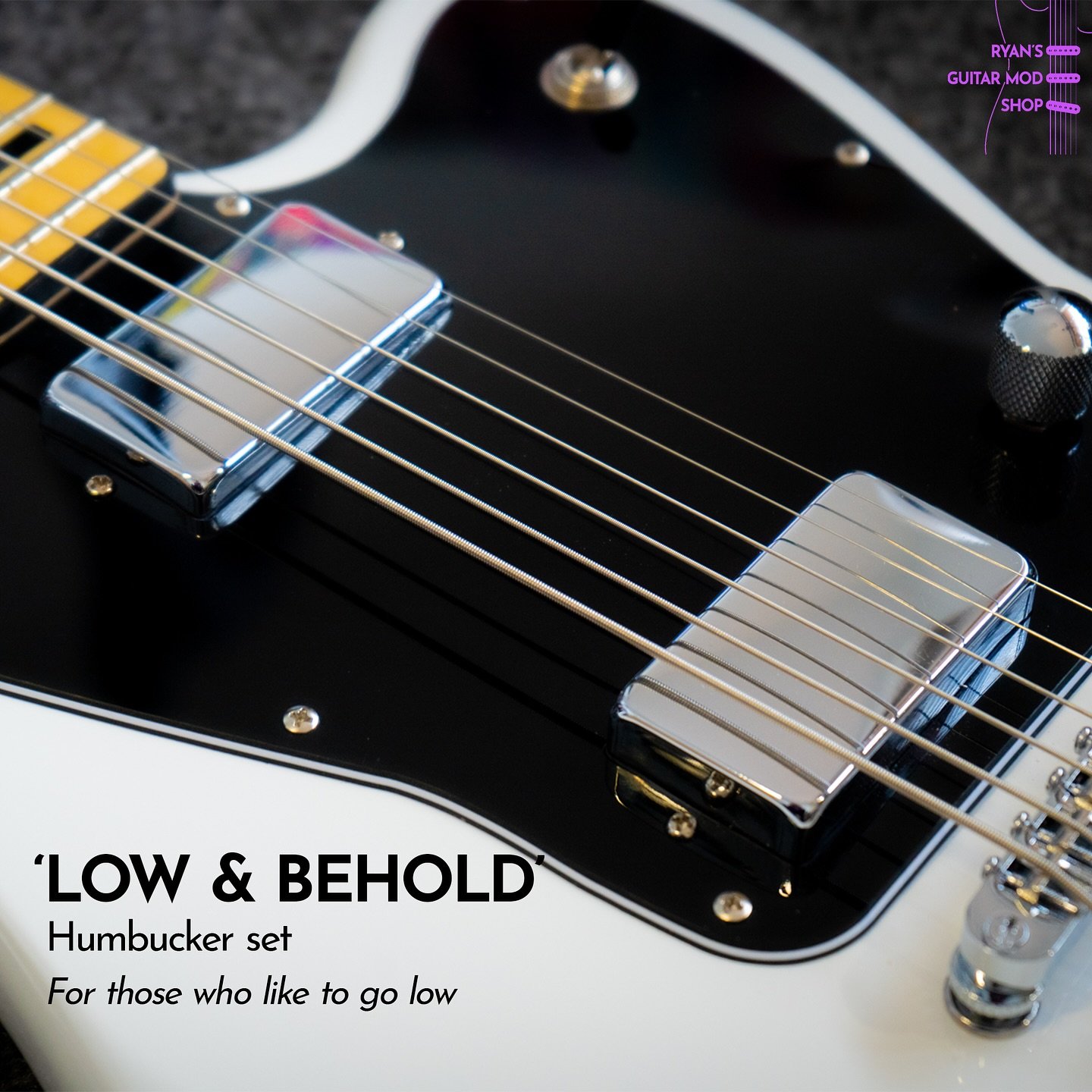 Introducing! Ryan&rsquo;s Guitar Mod Shop&rsquo;s first production pickup model, the &lsquo;Low &amp; Behold&rsquo; humbucker set!

Designed for those who like to go low. This set of pickups has been carefully designed and optimised for low tunings, 