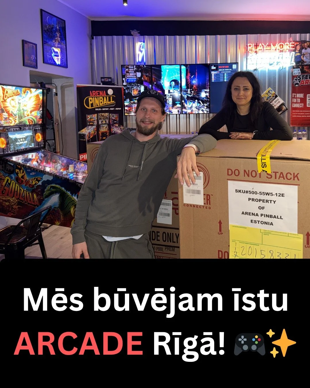 No sapņa līdz realitātei &mdash; mēs atveram pirmo īsto pinball &amp; arcade lokāciju Rīgā! 🔥

Kur&scaron; ir gatavs atgriezties bērnībā ar pinboliem, neonu un īstām emocijām?

Swipe pa kreisi un redzi, kā tas viss top:
🔥 Importējam leģendāros pinb