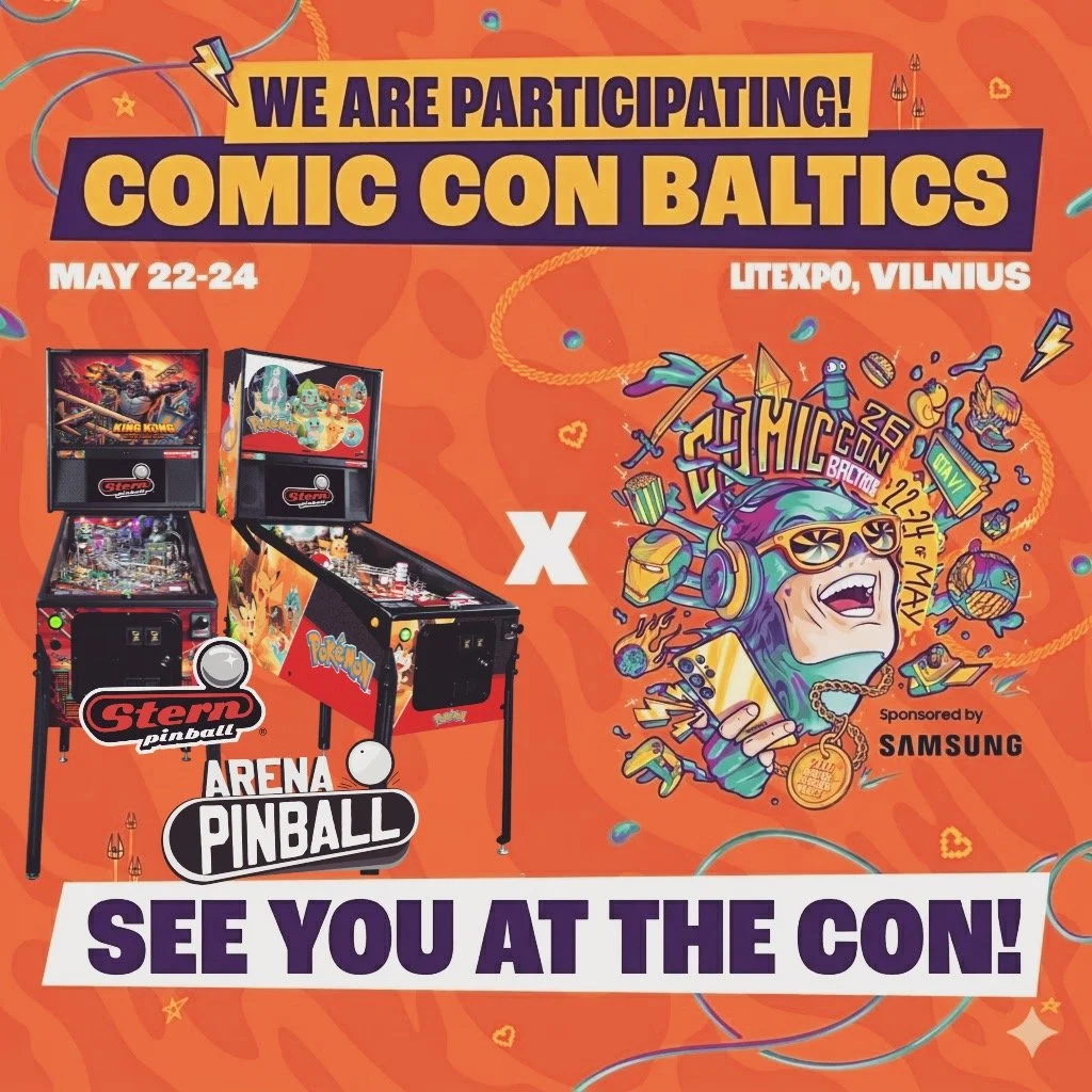 🎉 Hey, Pinball friends! ⚡
Get ready to flip some serious action! Play @pokemon Pinball, Dungeons &amp; Dragons, Deadpool, King Kong and more epic pinball machines from @sternpinball and @pinballarena for the very first time at @ccbaltics ! 🔥
Who&rs