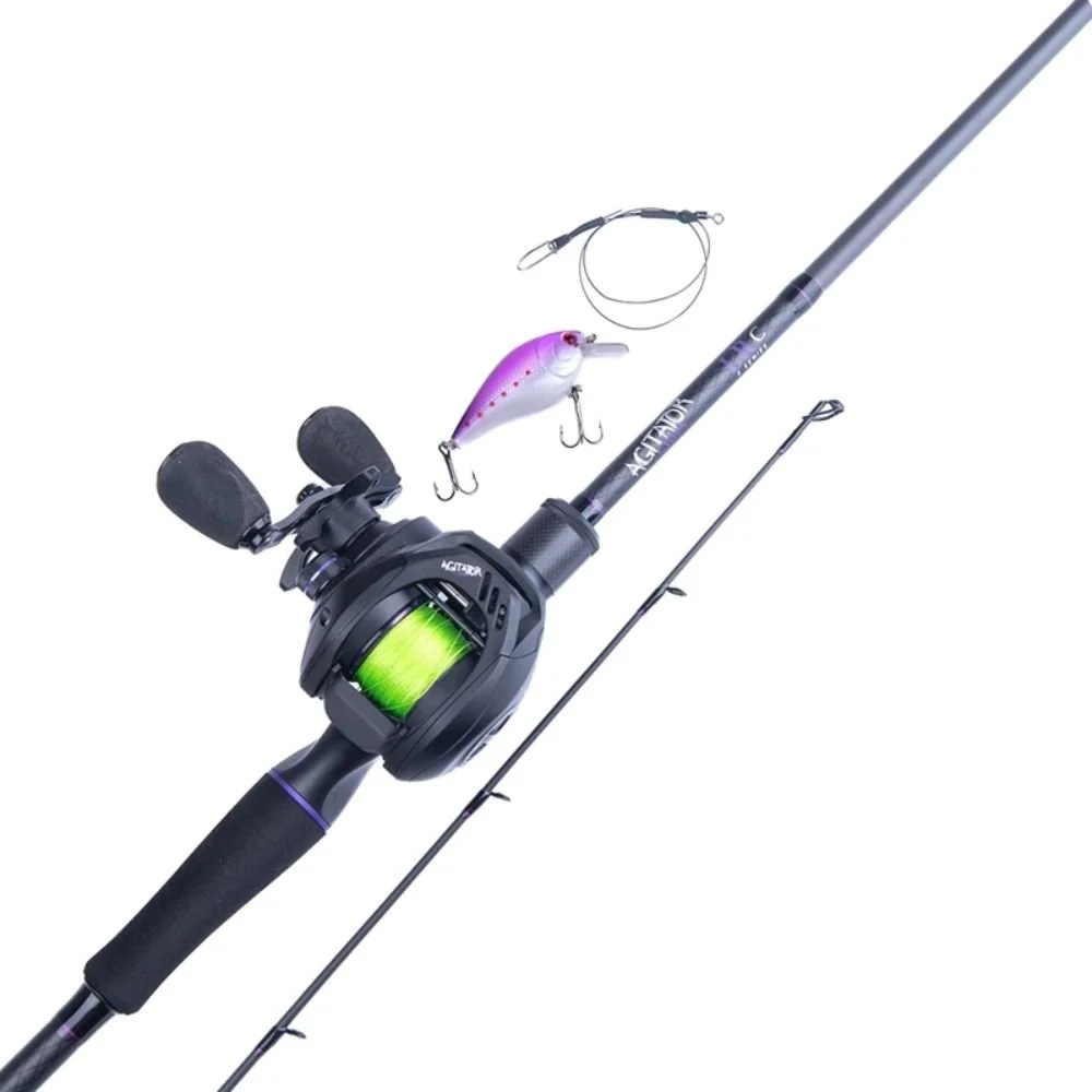 Wychwood Agitator Lure Rod + Loaded Baitcaster Reel Kit LR-C RTF 7ft 20-50g