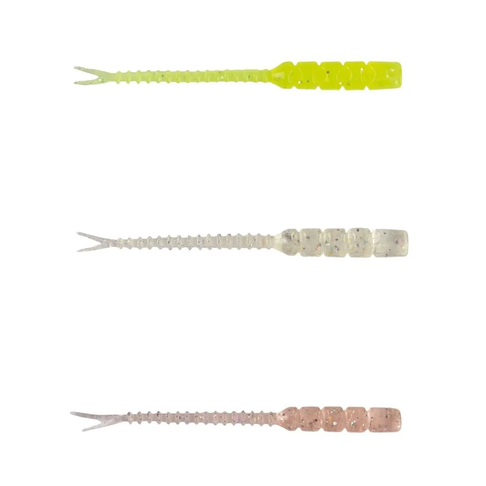 Mustad AJI Worm Bachi-Bachi 2" 5cm Soft Plastic Lure Trout Perch 12pcs