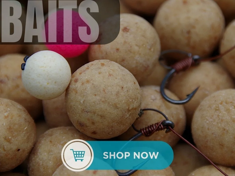 Close-up of fishing bait balls with a fishing hook attached.
