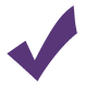 A purple check mark