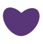 Purple heart icon.