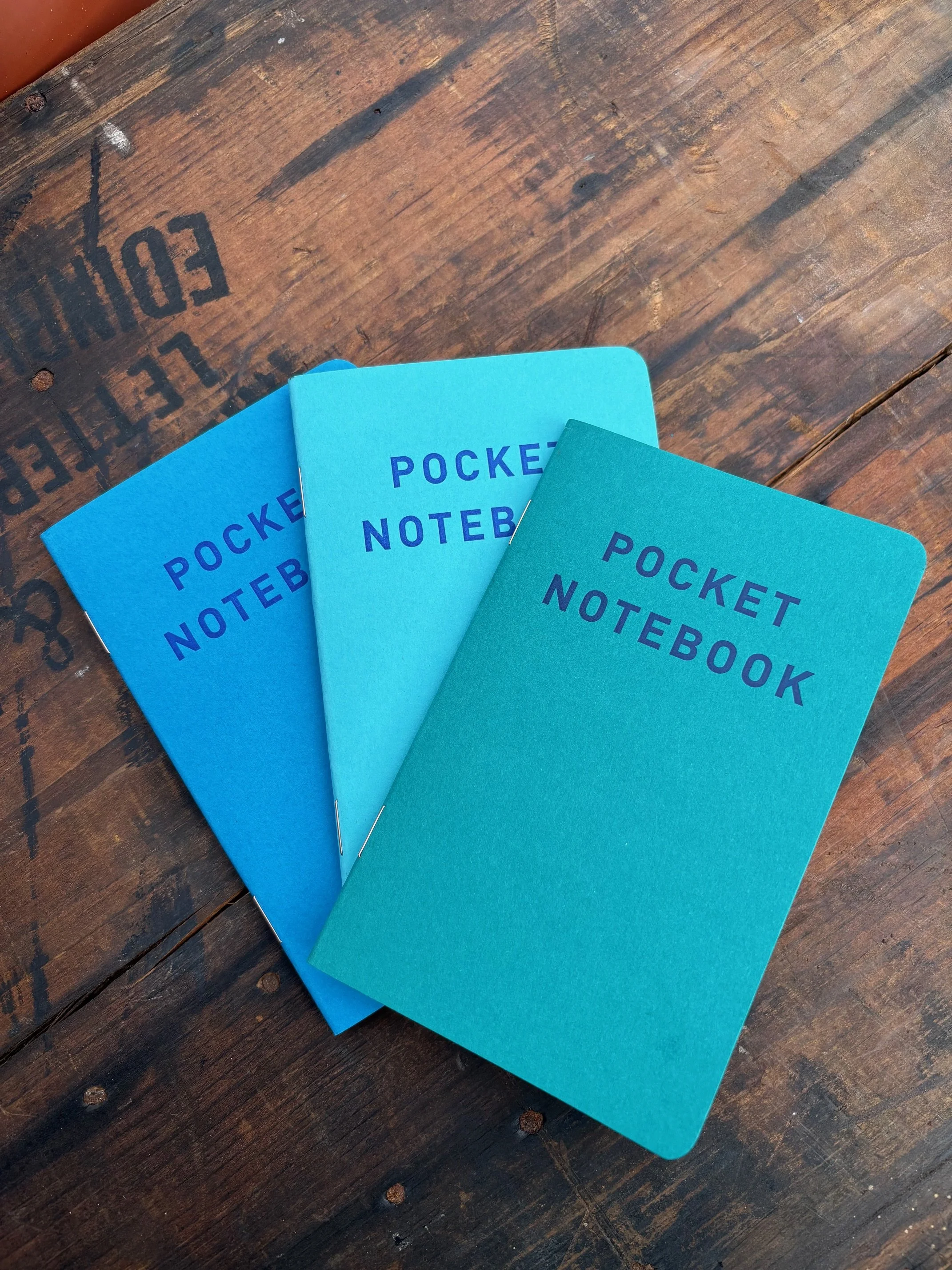 Pocket Notebooks, set of 3 - Blues