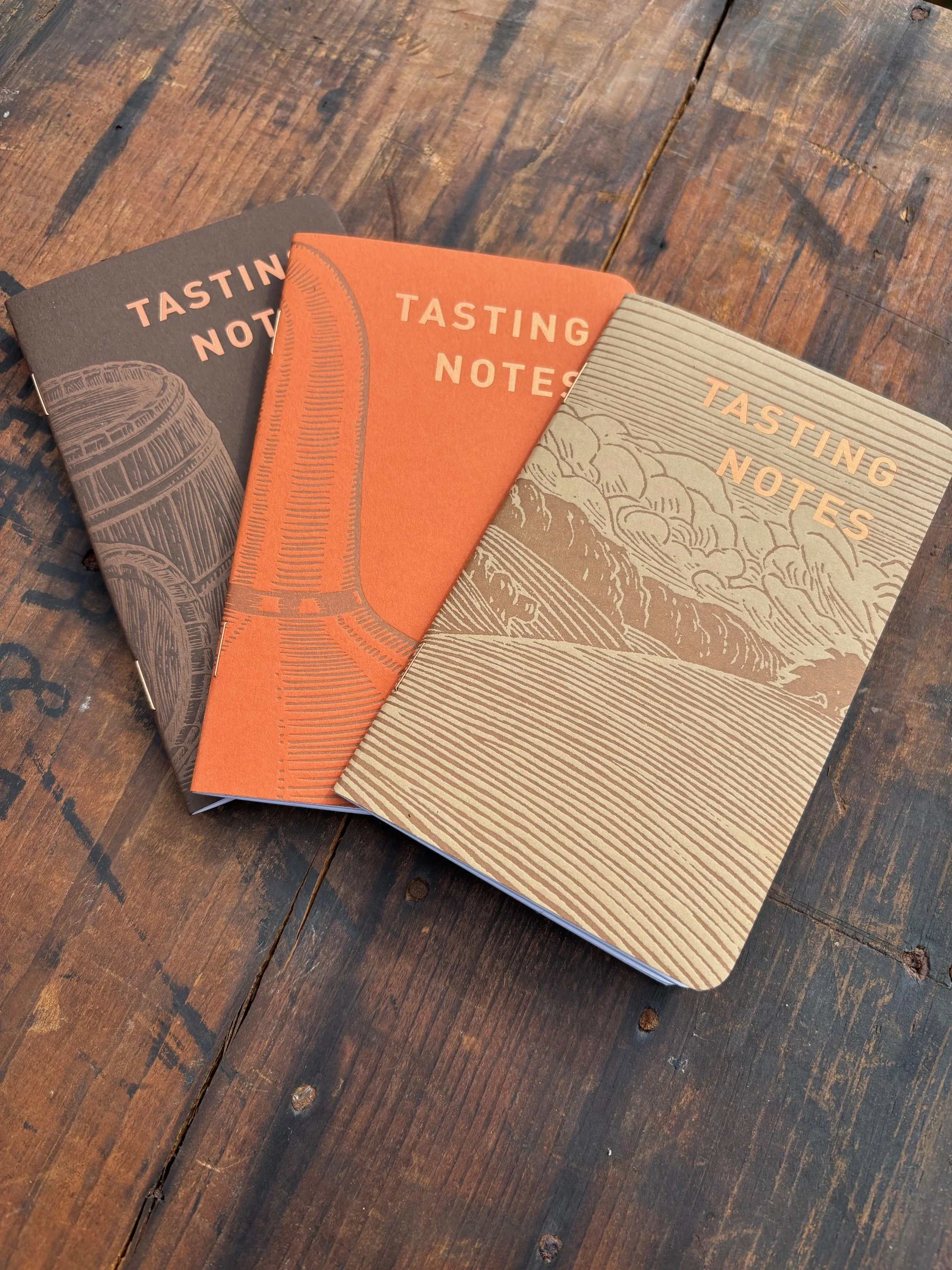 Pocket Notebooks, set of 3 - Tasting Notes