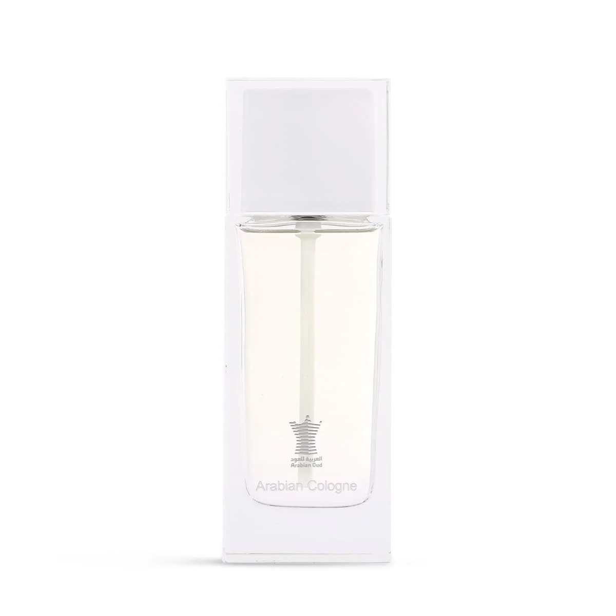 Arabian Oud Arabian Cologne White Eau De Cologne 100ml on white background, luxury woody floral fragrance UK