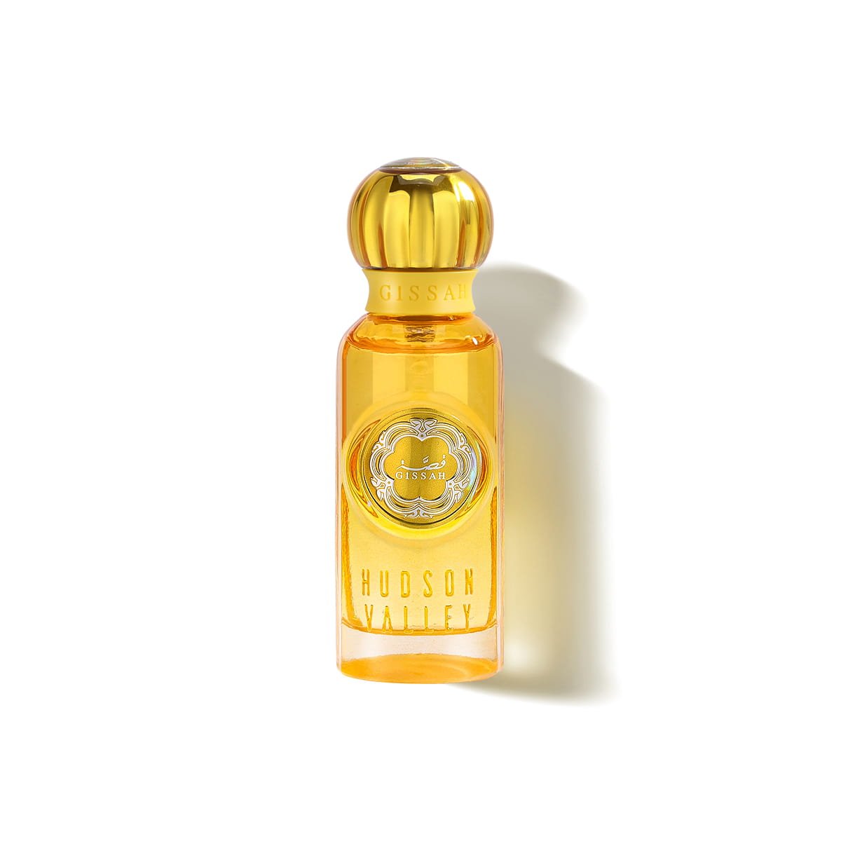 Gissah Hudson Valley Eau De Parfum 15ml on white background, luxury fruity floral woody mini perfume UK